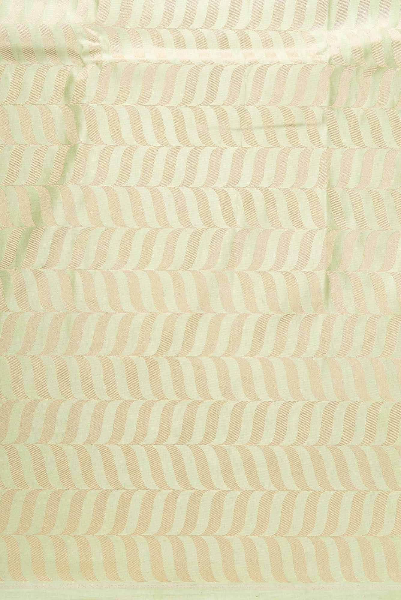 Pista Green Banarasi Silk Dress Material