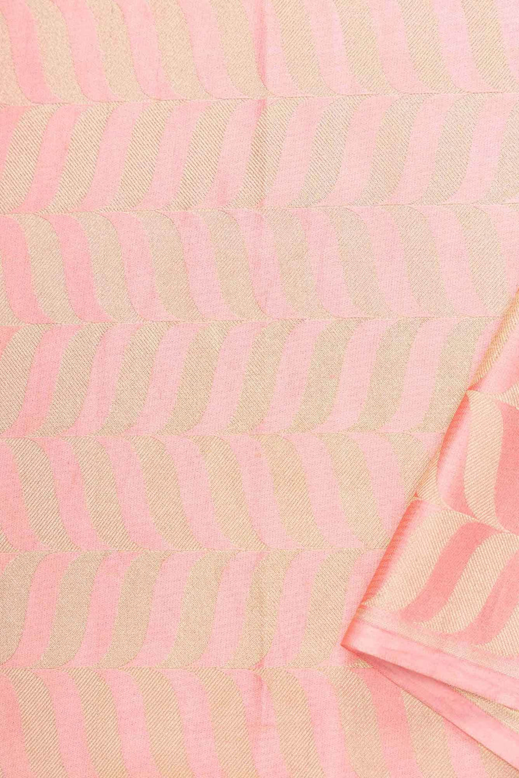 Peach Banarasi Silk Dress Material