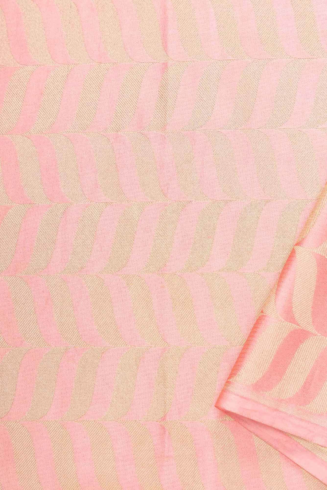 Peach Banarasi Silk Dress Material