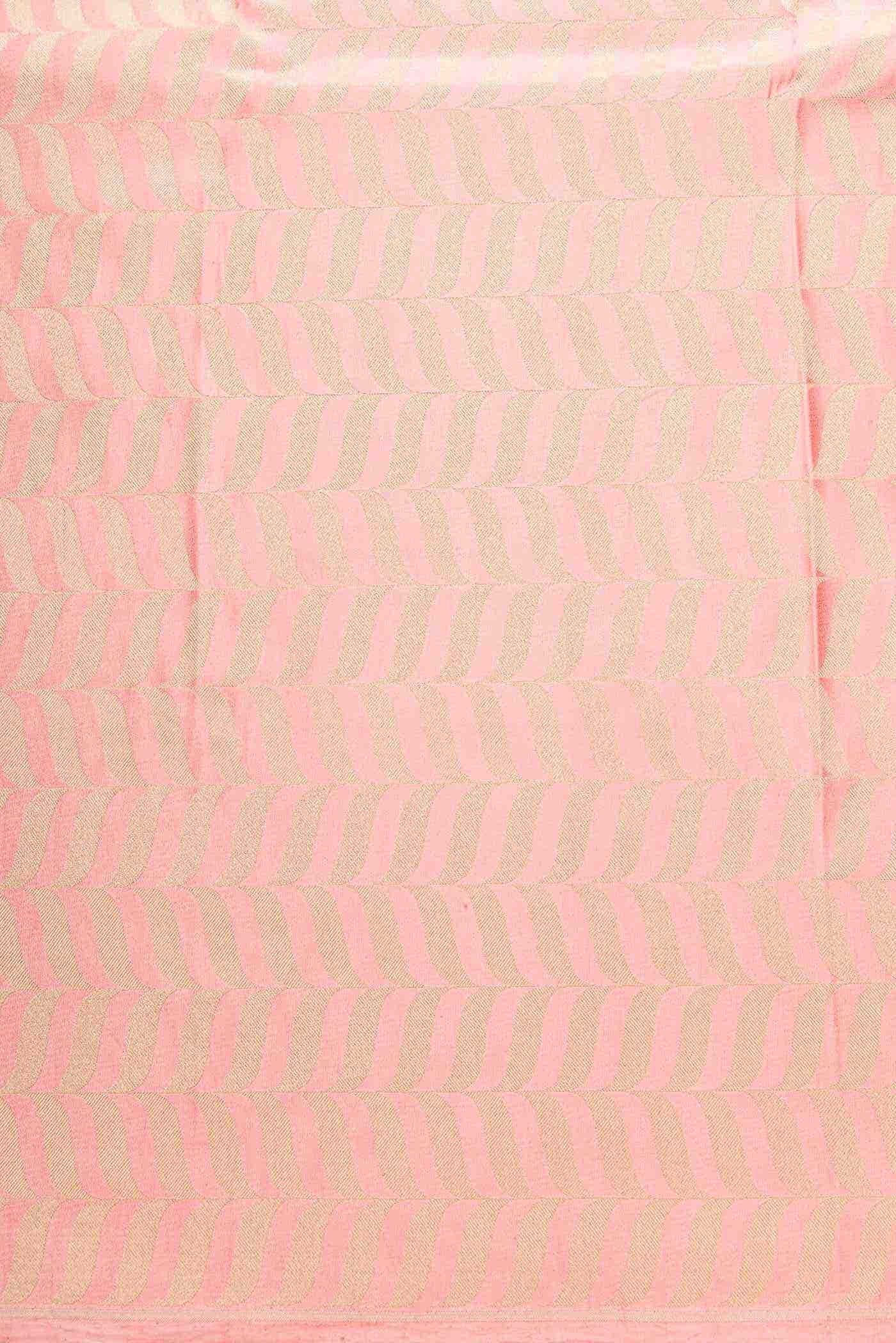 Peach Banarasi Silk Dress Material