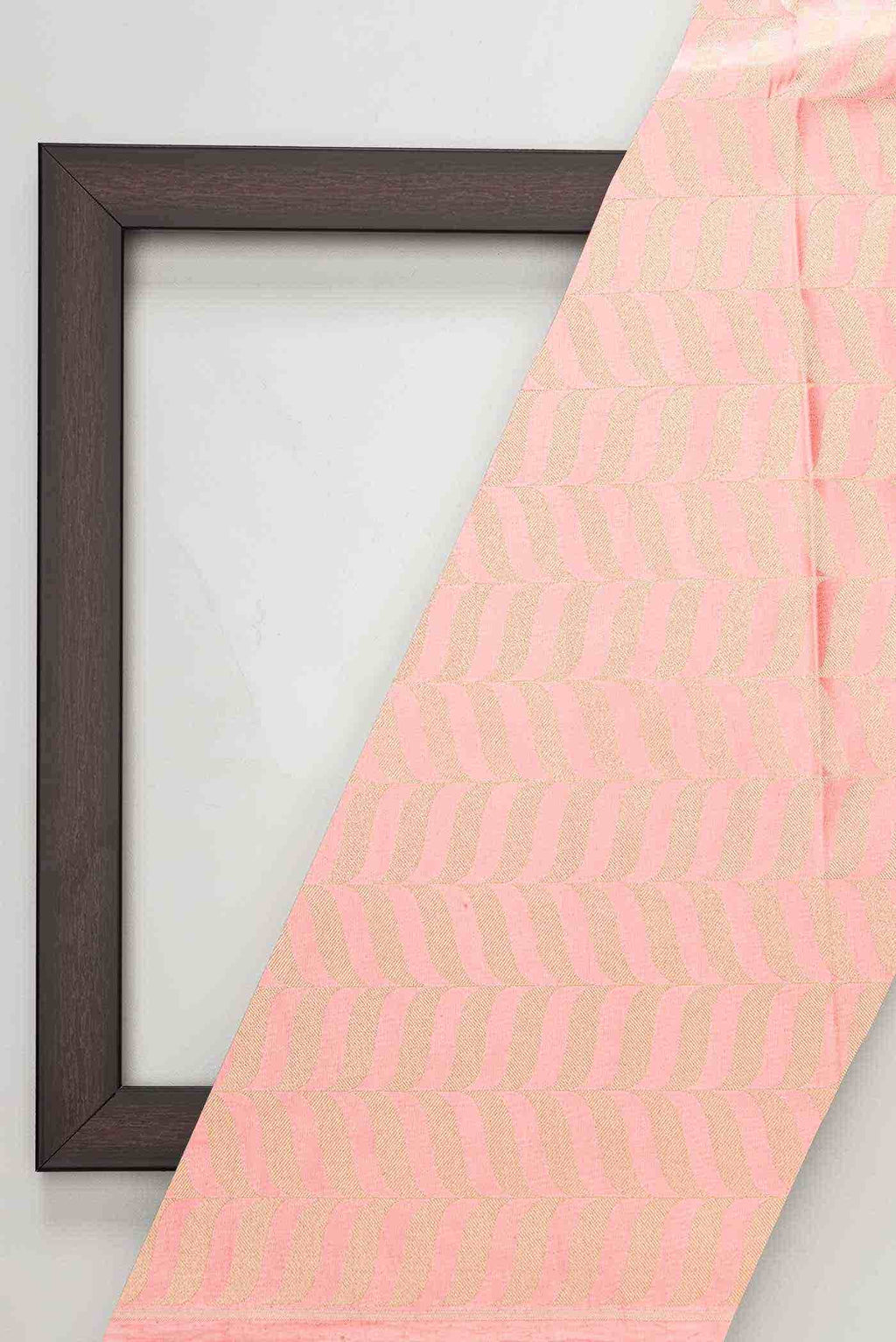 Peach Banarasi Silk Dress Material
