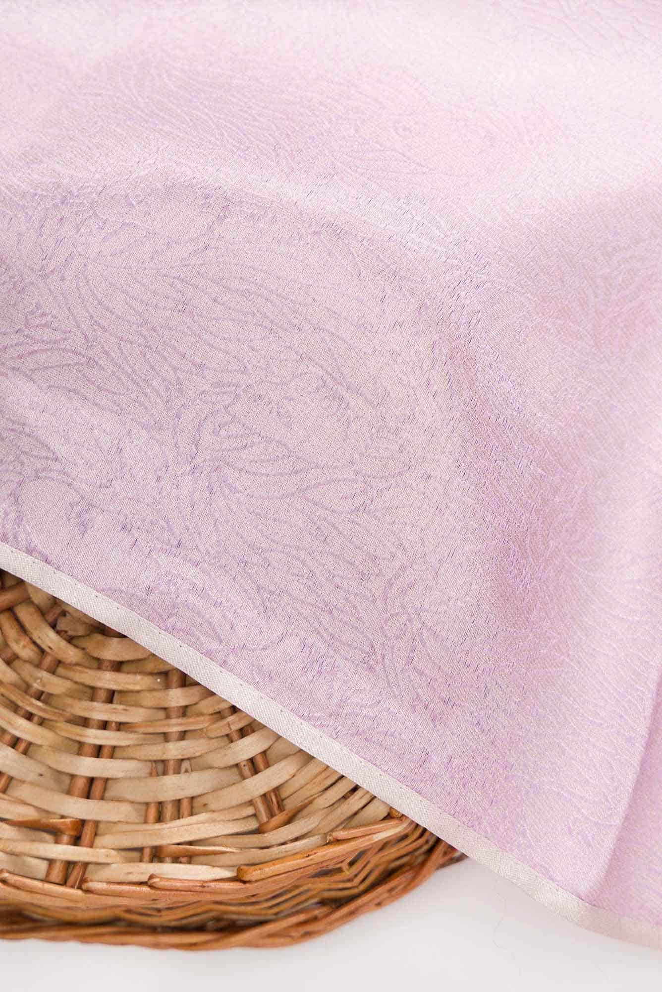 Lavender Banarasi Silk Dress Material