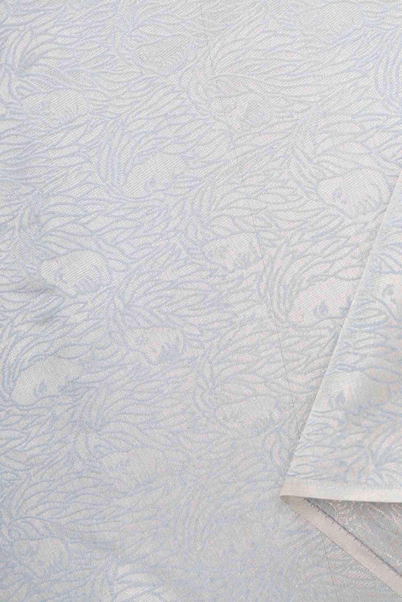 Grey Banarasi Silk Dress Material