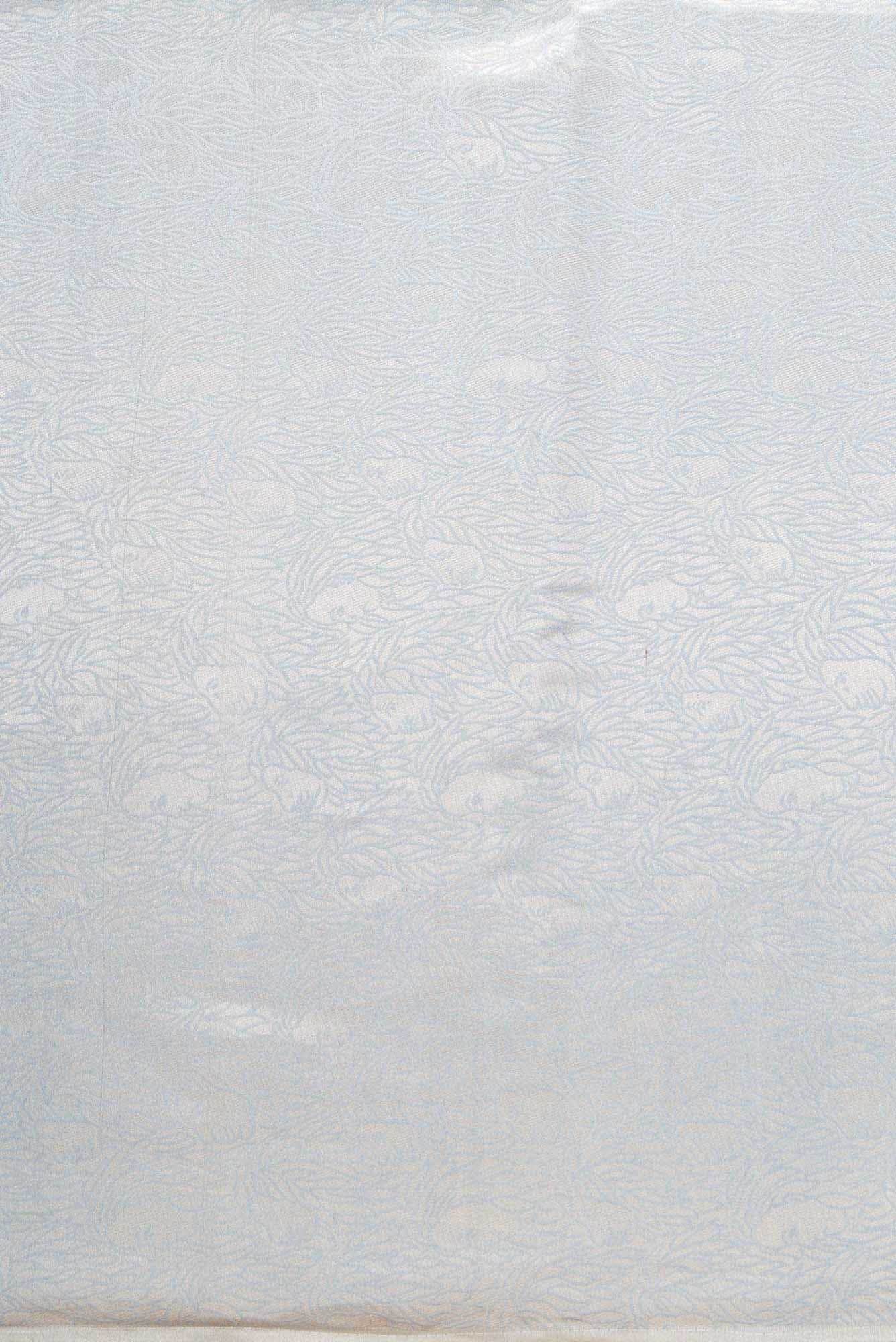 Grey Banarasi Silk Dress Material