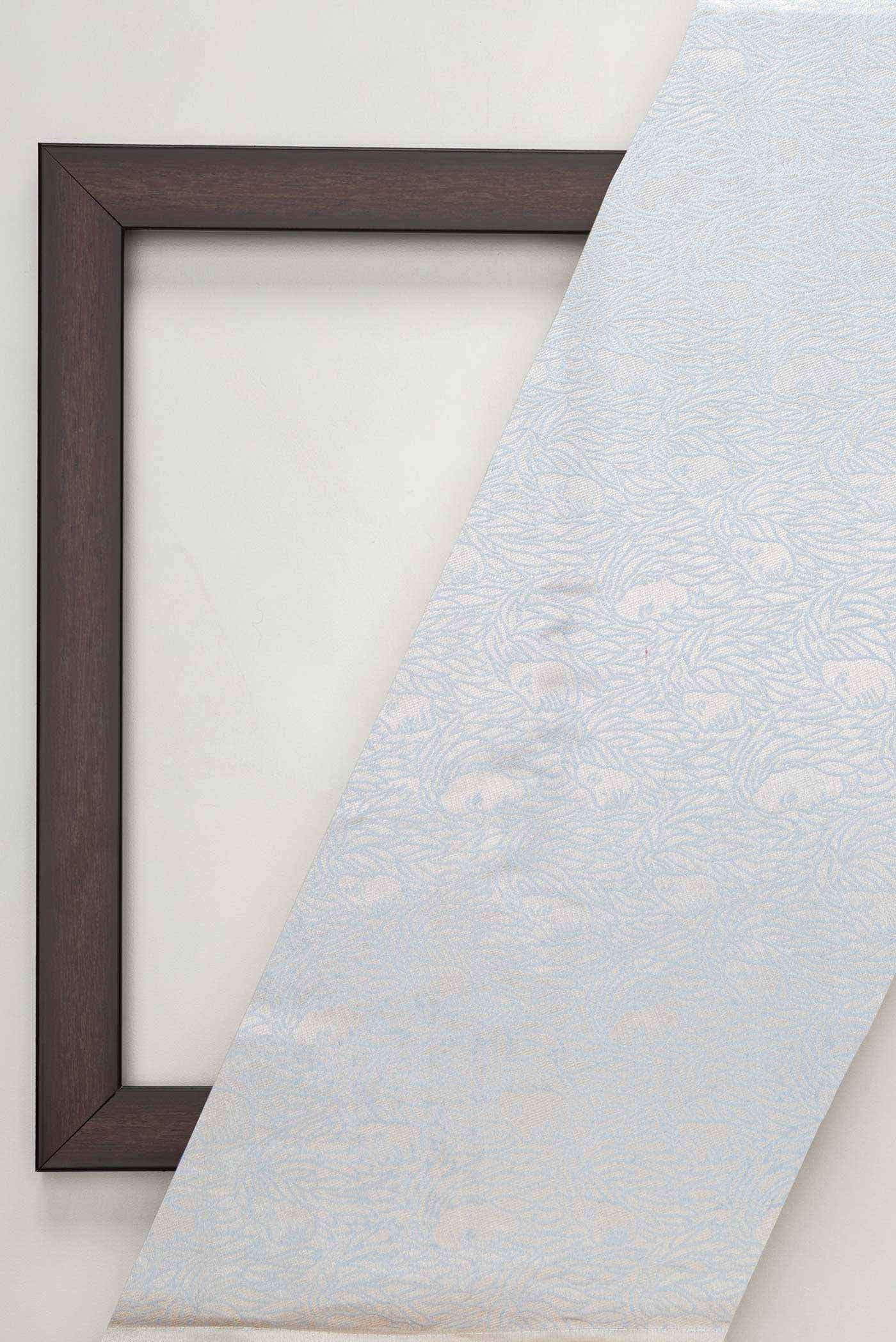 Grey Banarasi Silk Dress Material