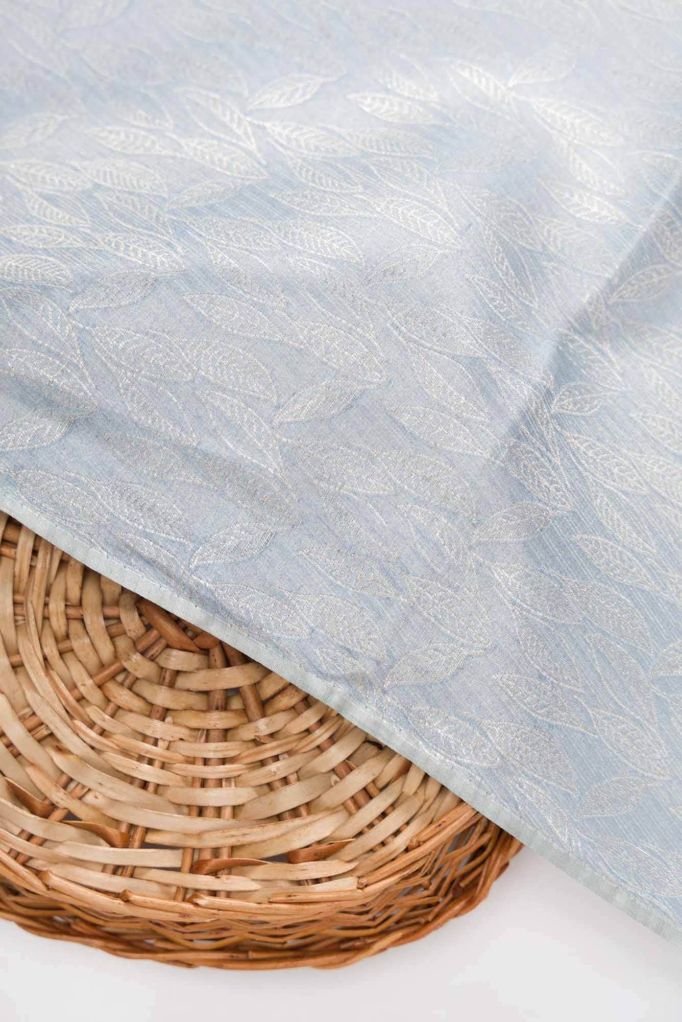 Grey Banarasi Silk Dress Material