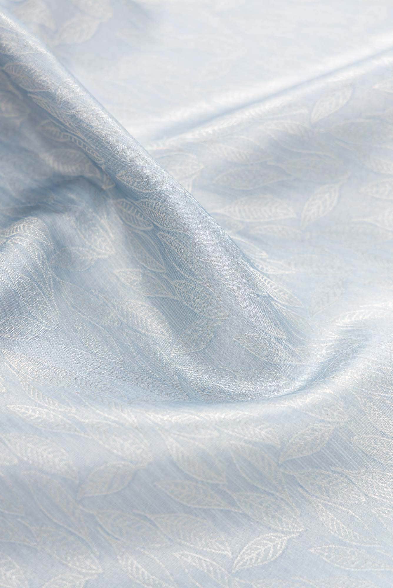 Grey Banarasi Silk Dress Material