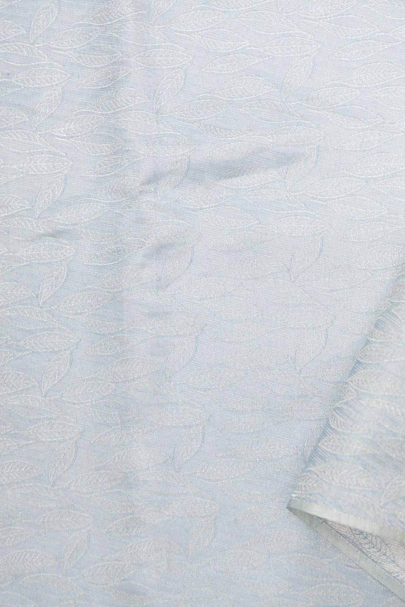 Grey Banarasi Silk Dress Material