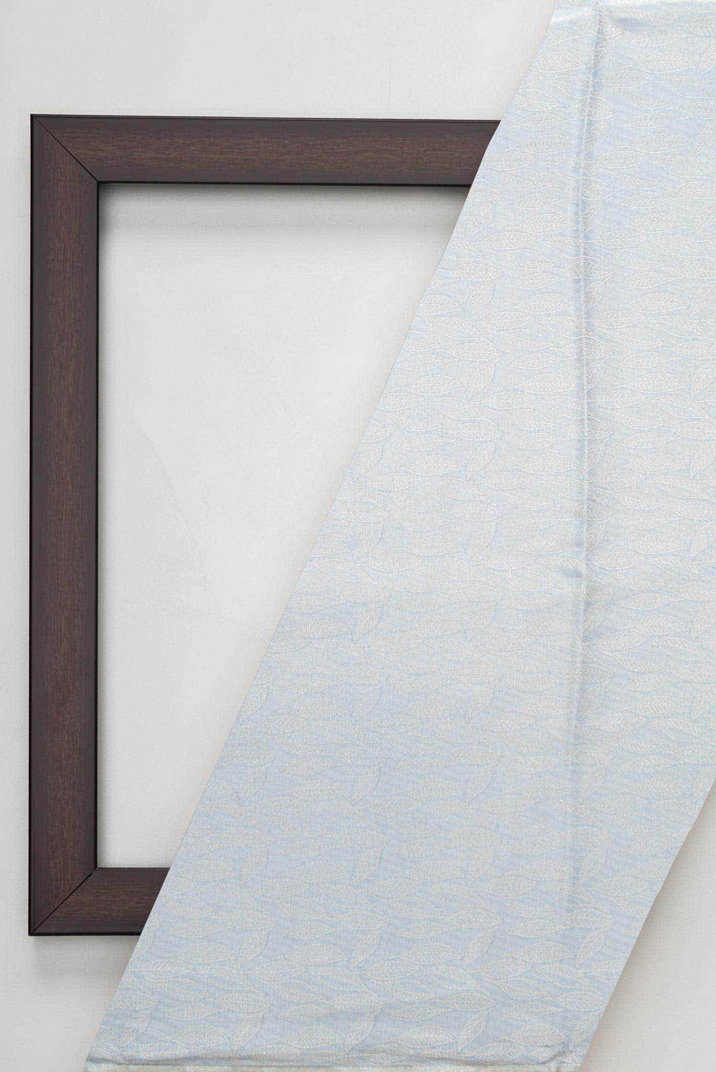 Grey Banarasi Silk Dress Material