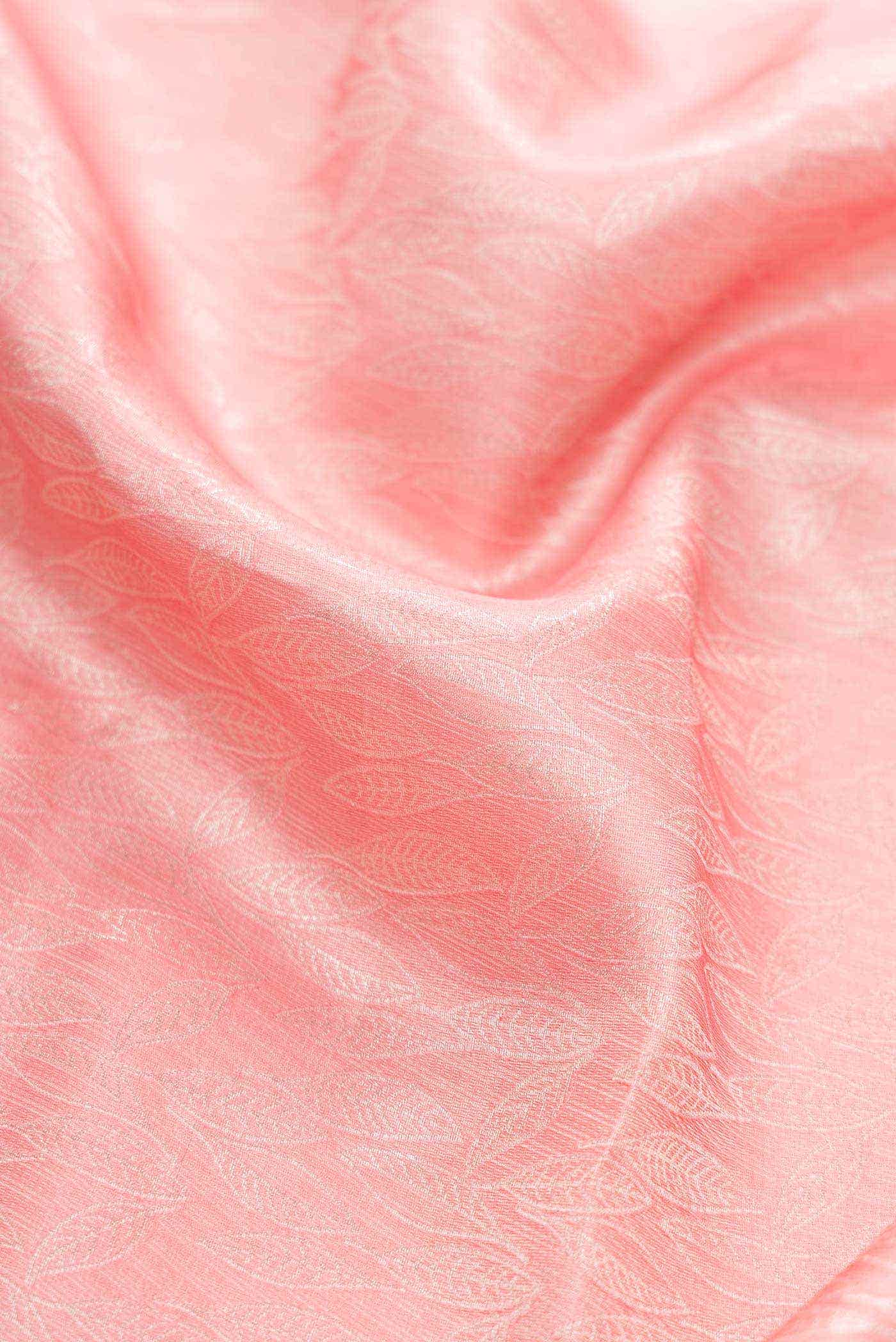 Peach Banarasi Silk Dress Material