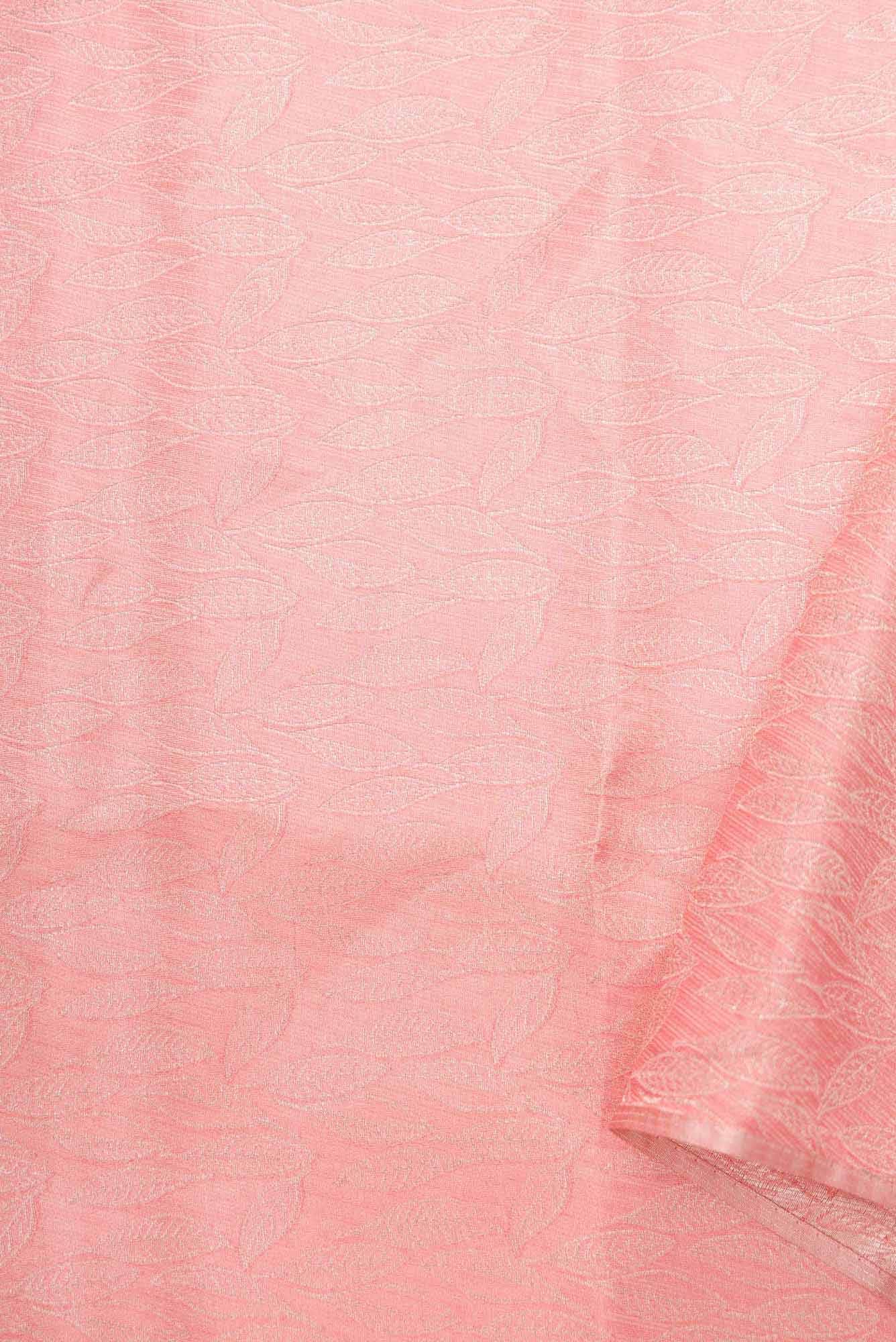 Peach Banarasi Silk Dress Material