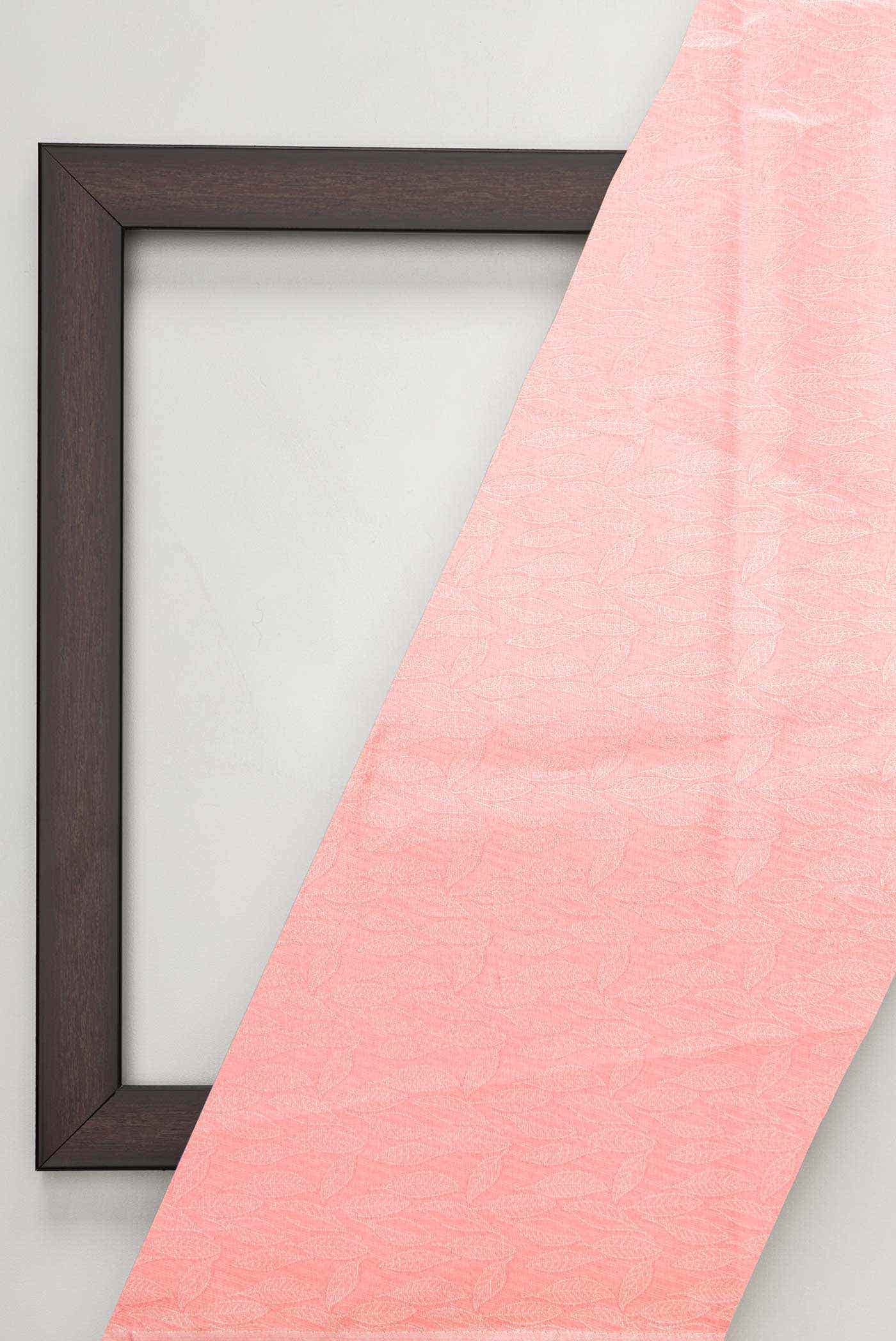 Peach Banarasi Silk Dress Material