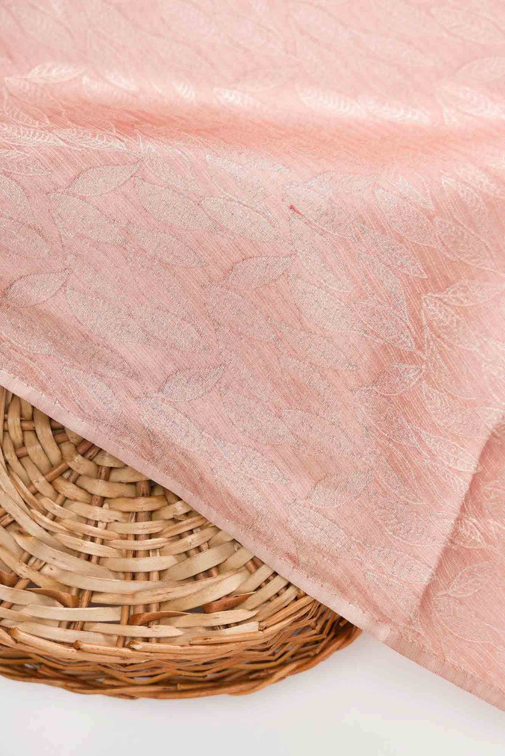 Rose Gold Banarasi Silk Dress Material