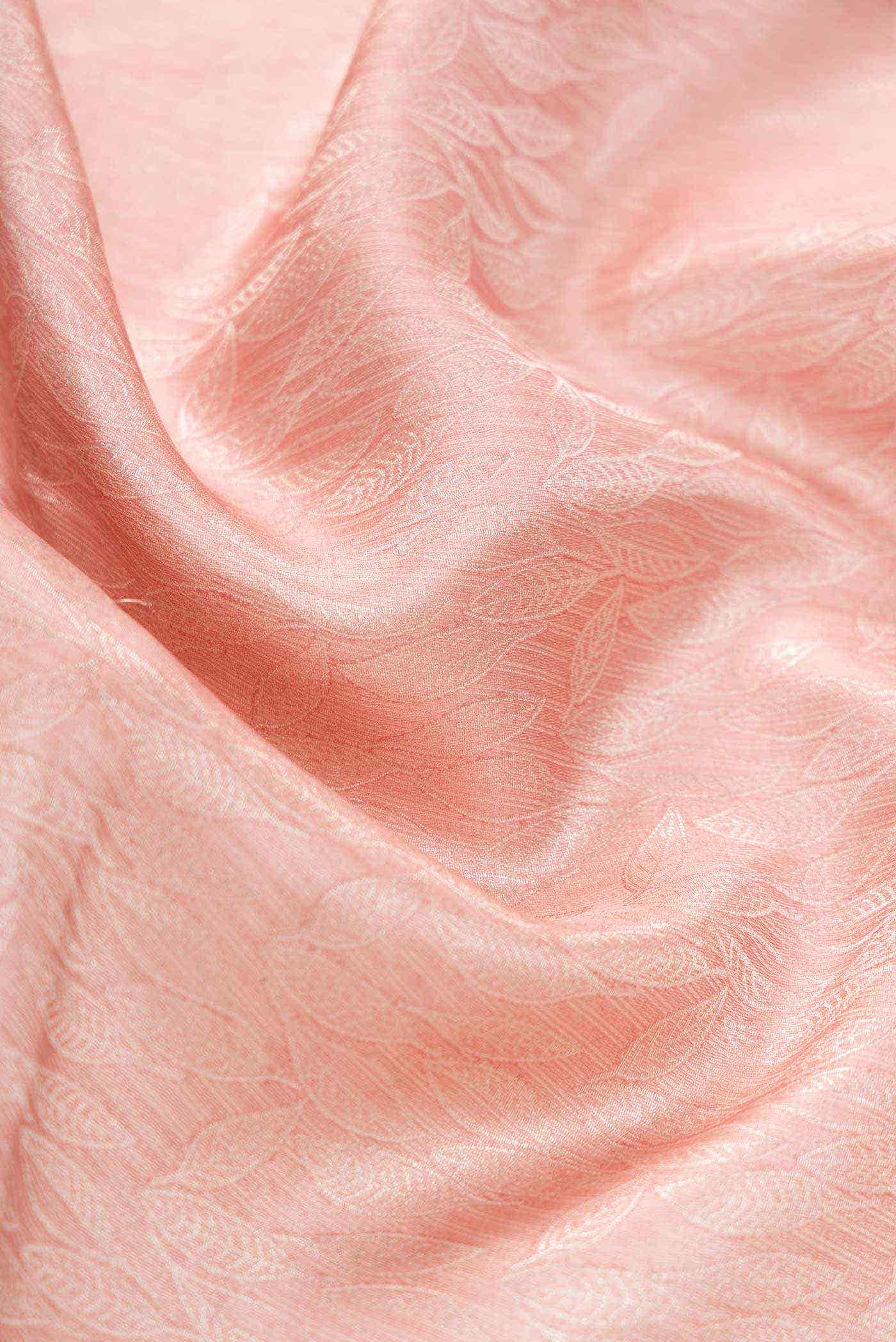 Rose Gold Banarasi Silk Dress Material
