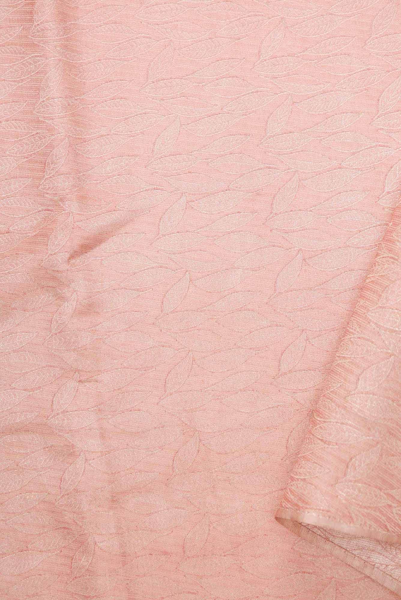 Rose Gold Banarasi Silk Dress Material