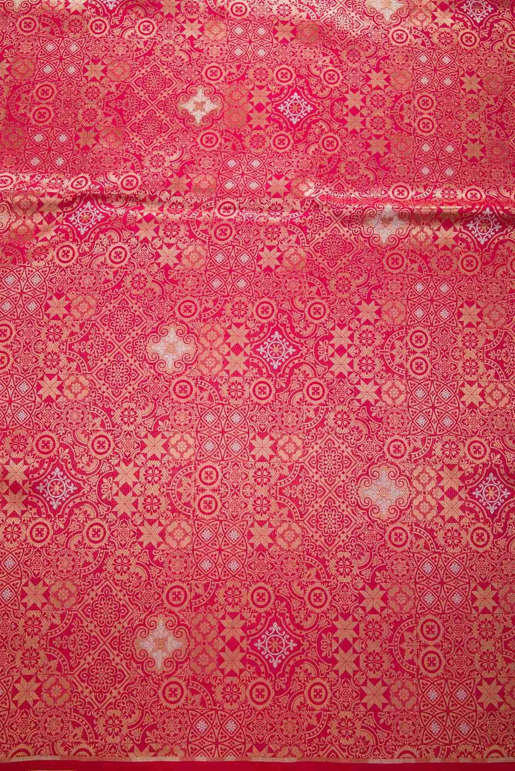 Pink Banarasi Silk Dress Material