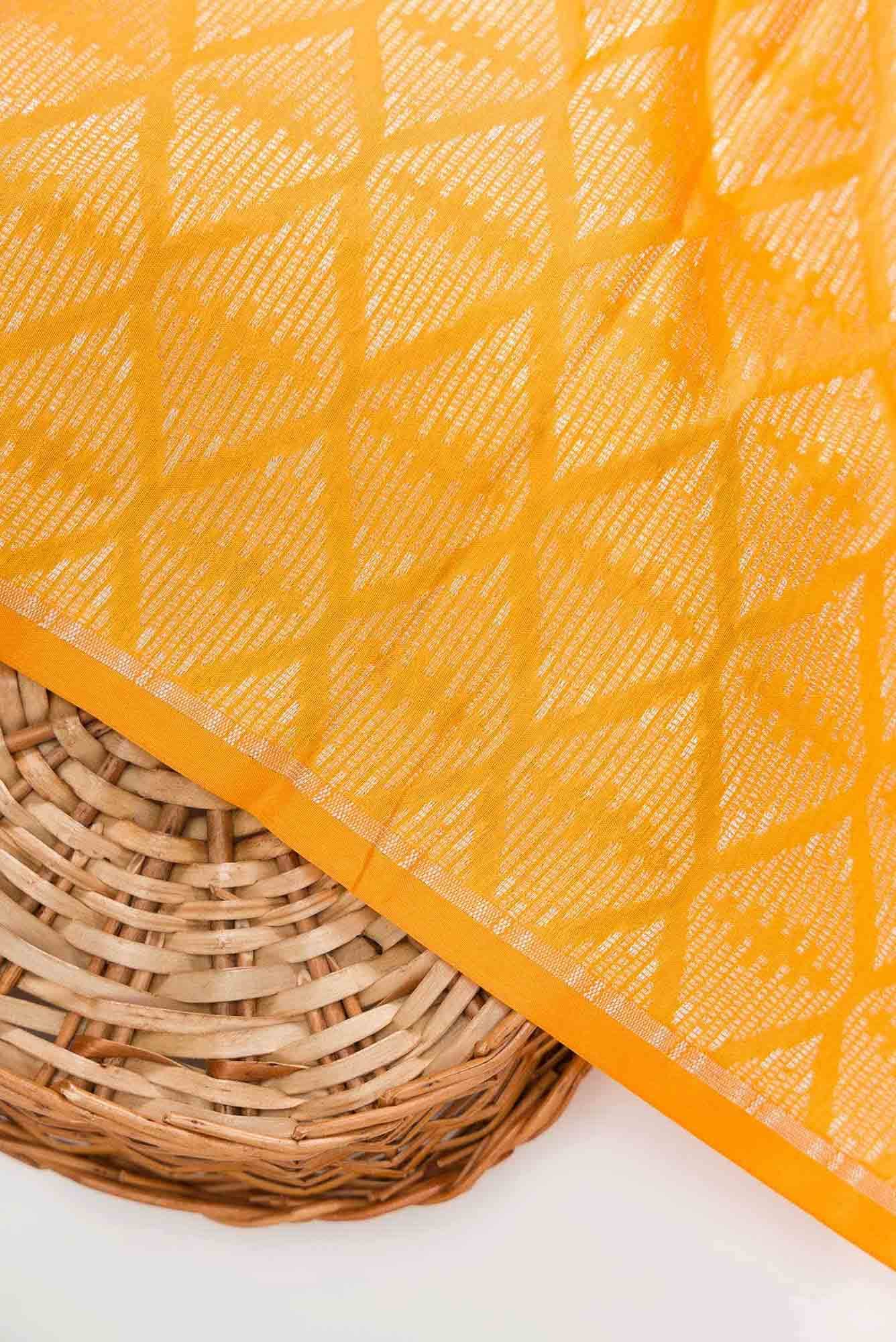 Mustard Banarasi Silk Dress Material