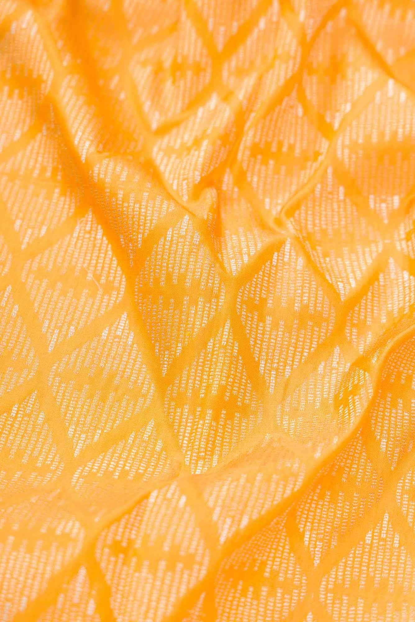 Mustard Banarasi Silk Dress Material