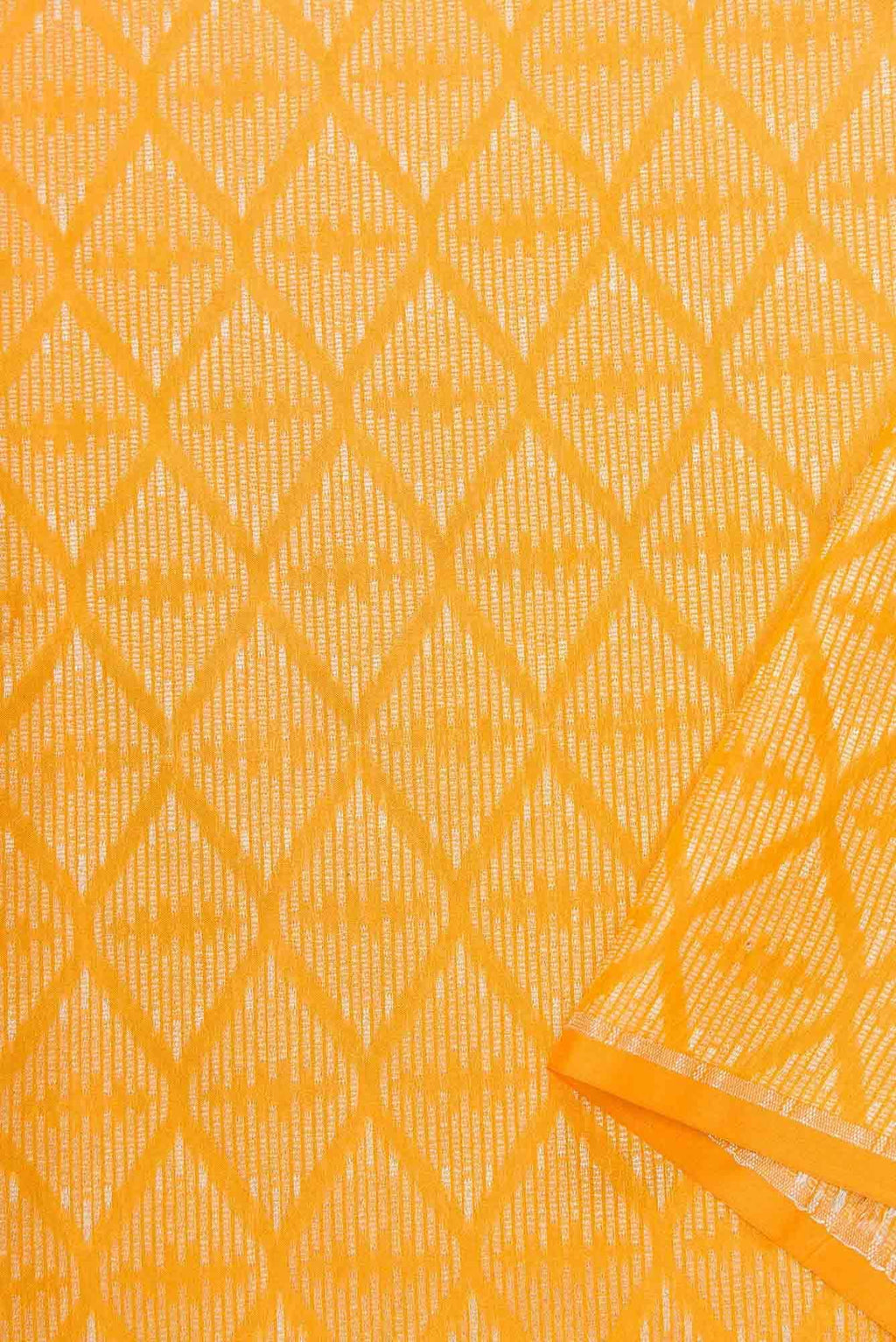 Mustard Banarasi Silk Dress Material