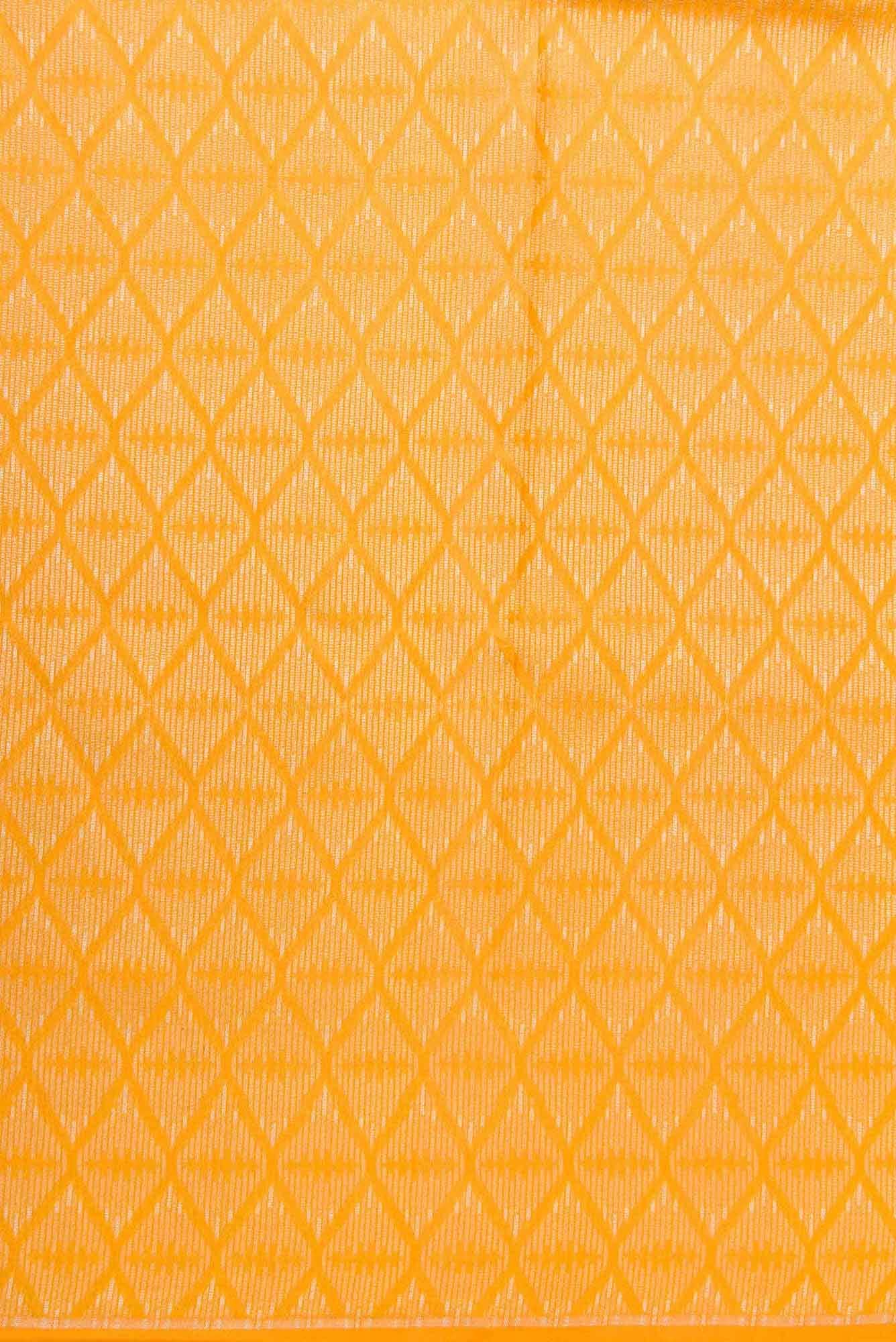 Mustard Banarasi Silk Dress Material