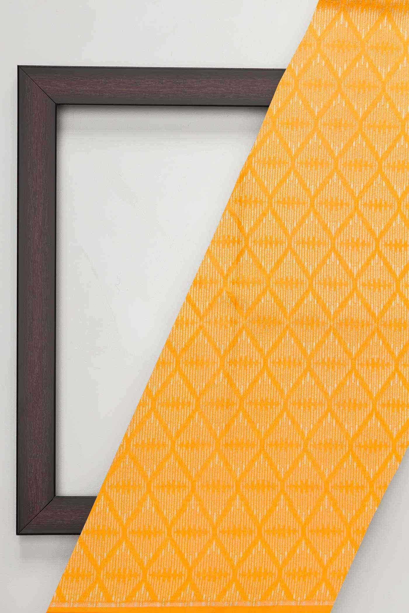 Mustard Banarasi Silk Dress Material