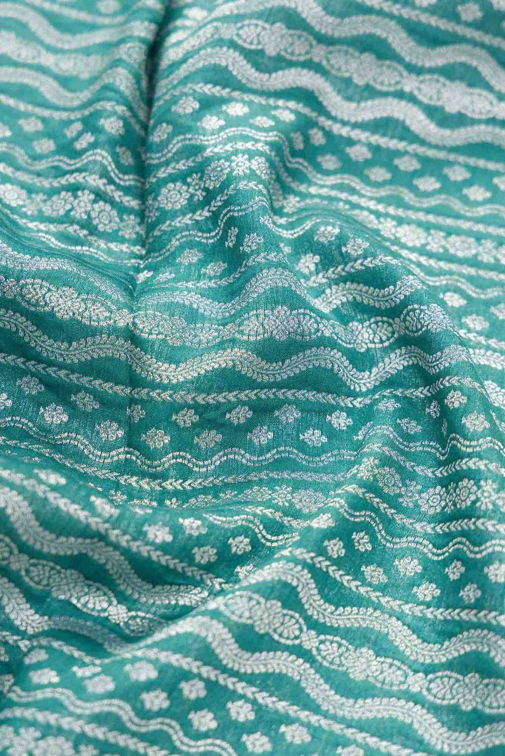 Maya Blue Banarasi Silk Dress Material