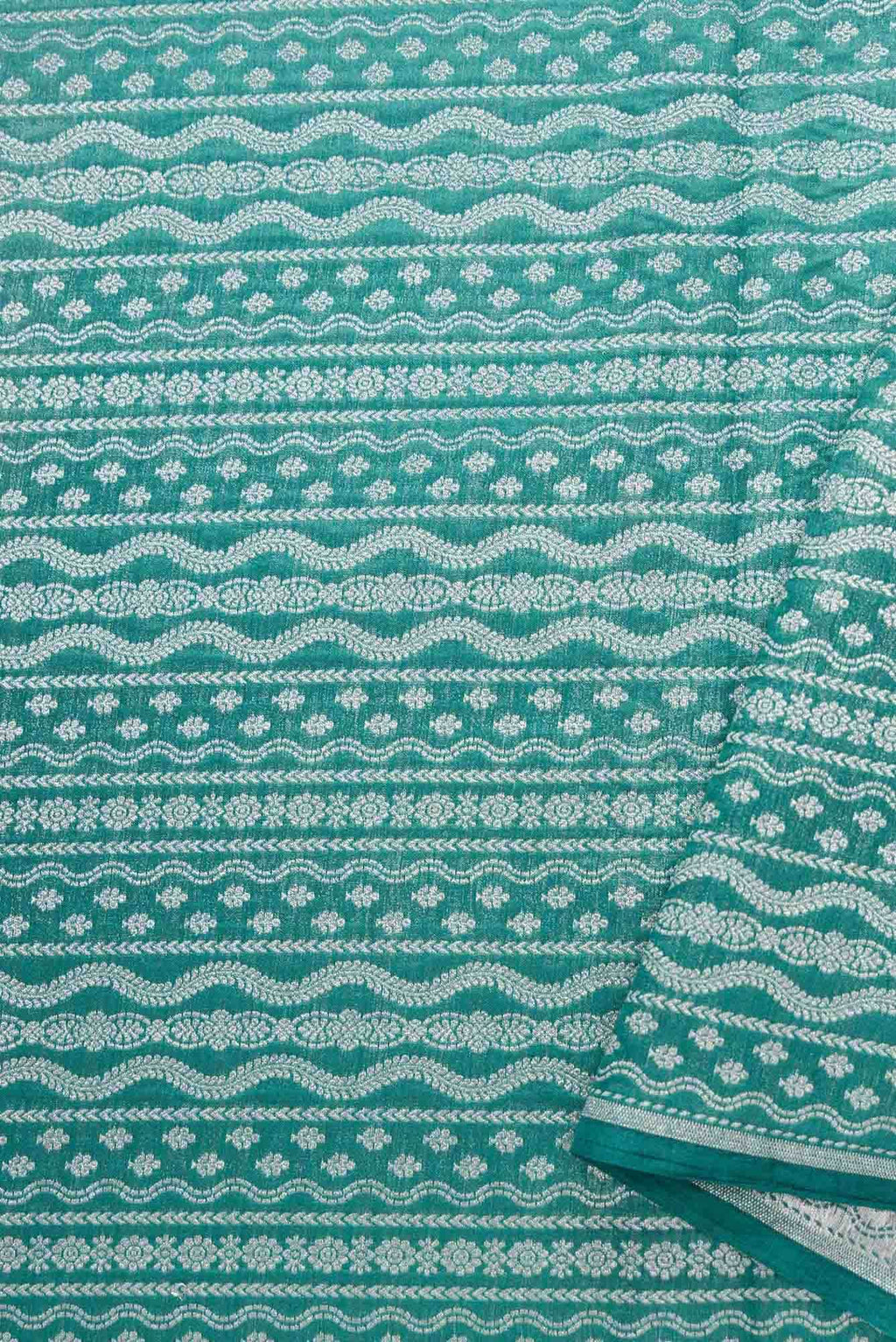 Maya Blue Banarasi Silk Dress Material