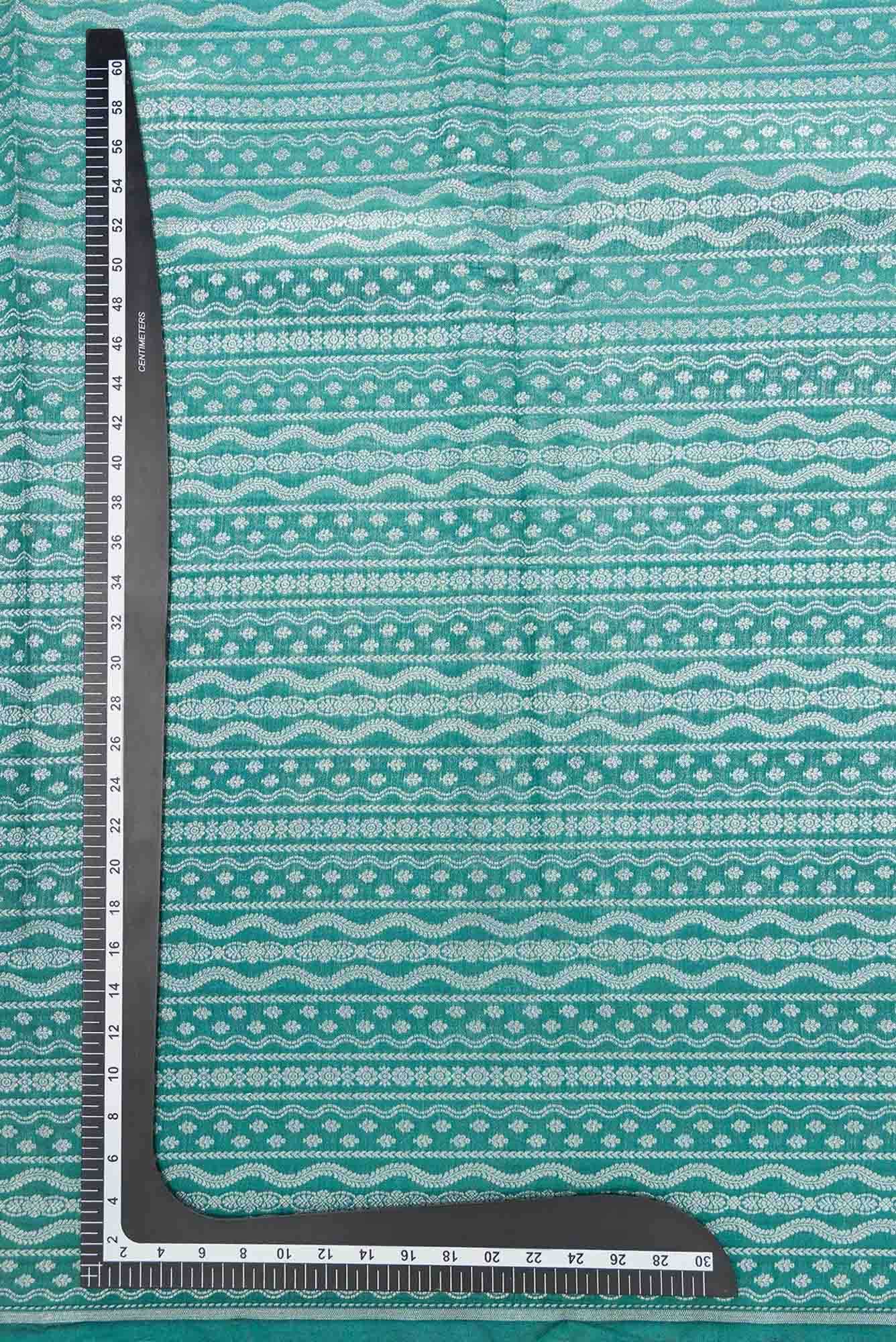 Maya Blue Banarasi Silk Dress Material