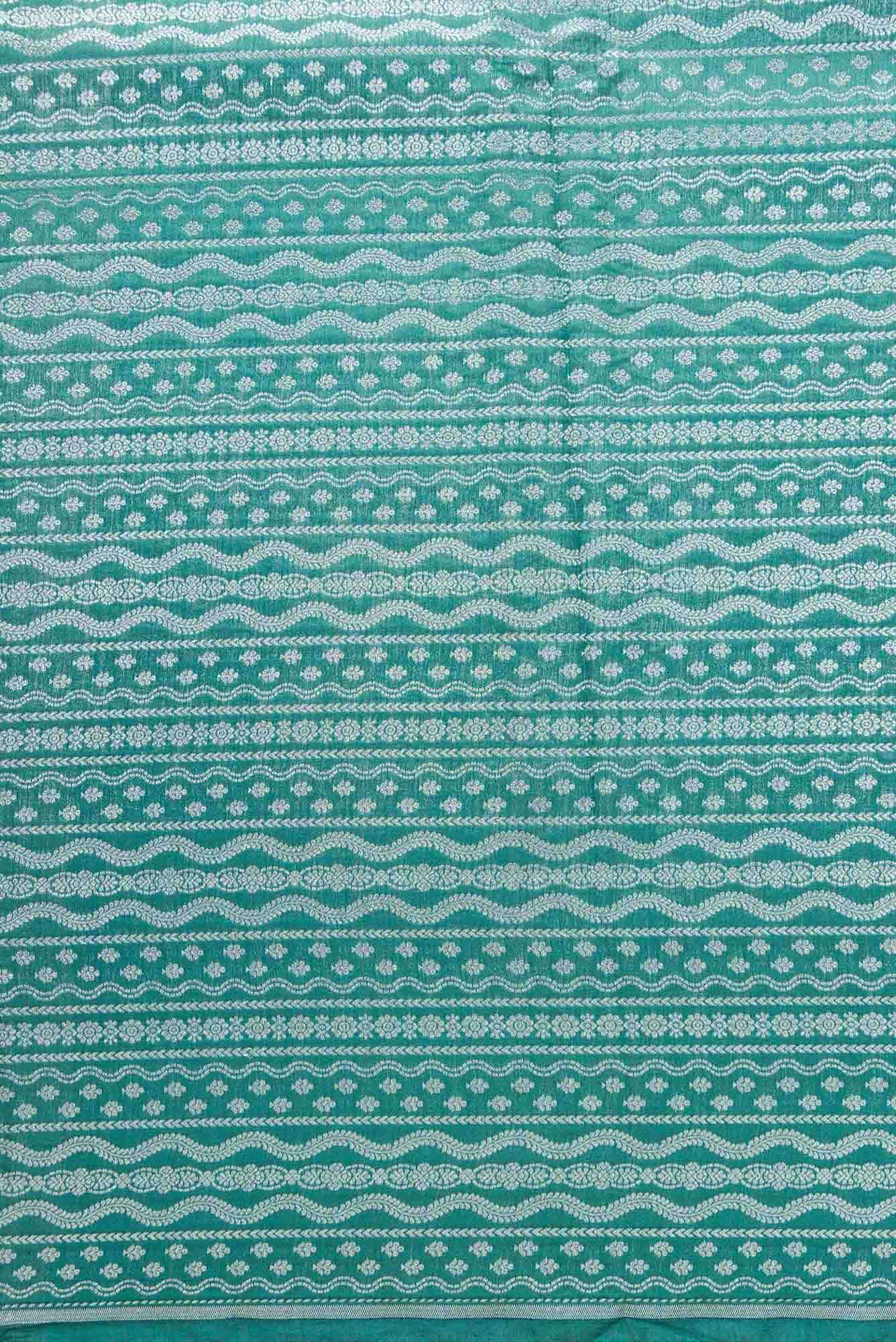 Maya Blue Banarasi Silk Dress Material