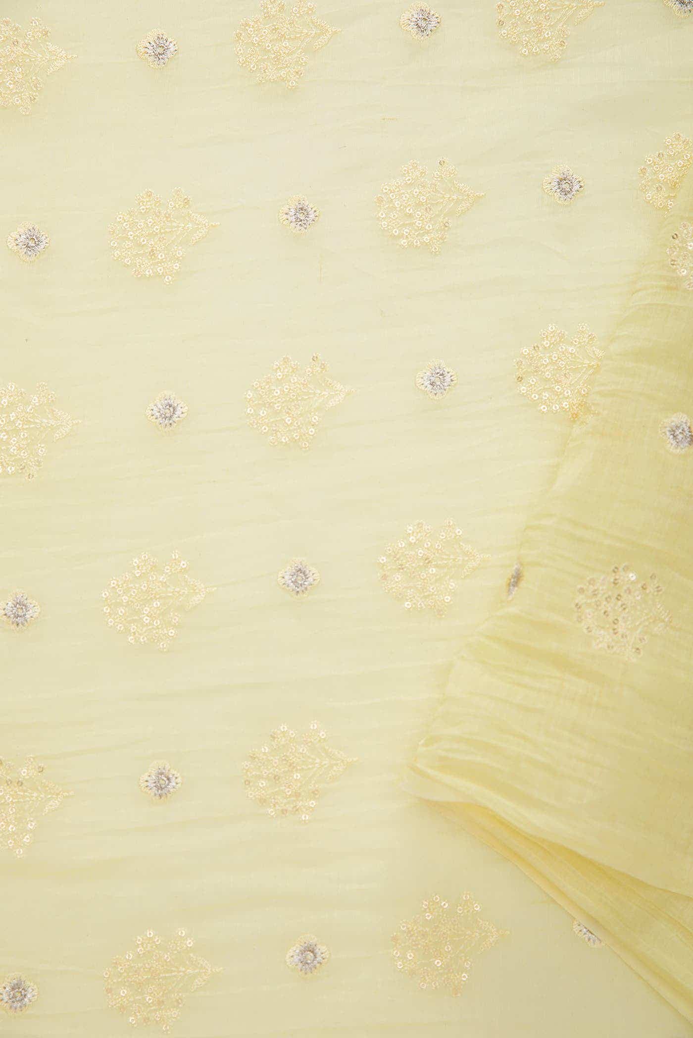 Pista Green Chanderi Silk Dress Material