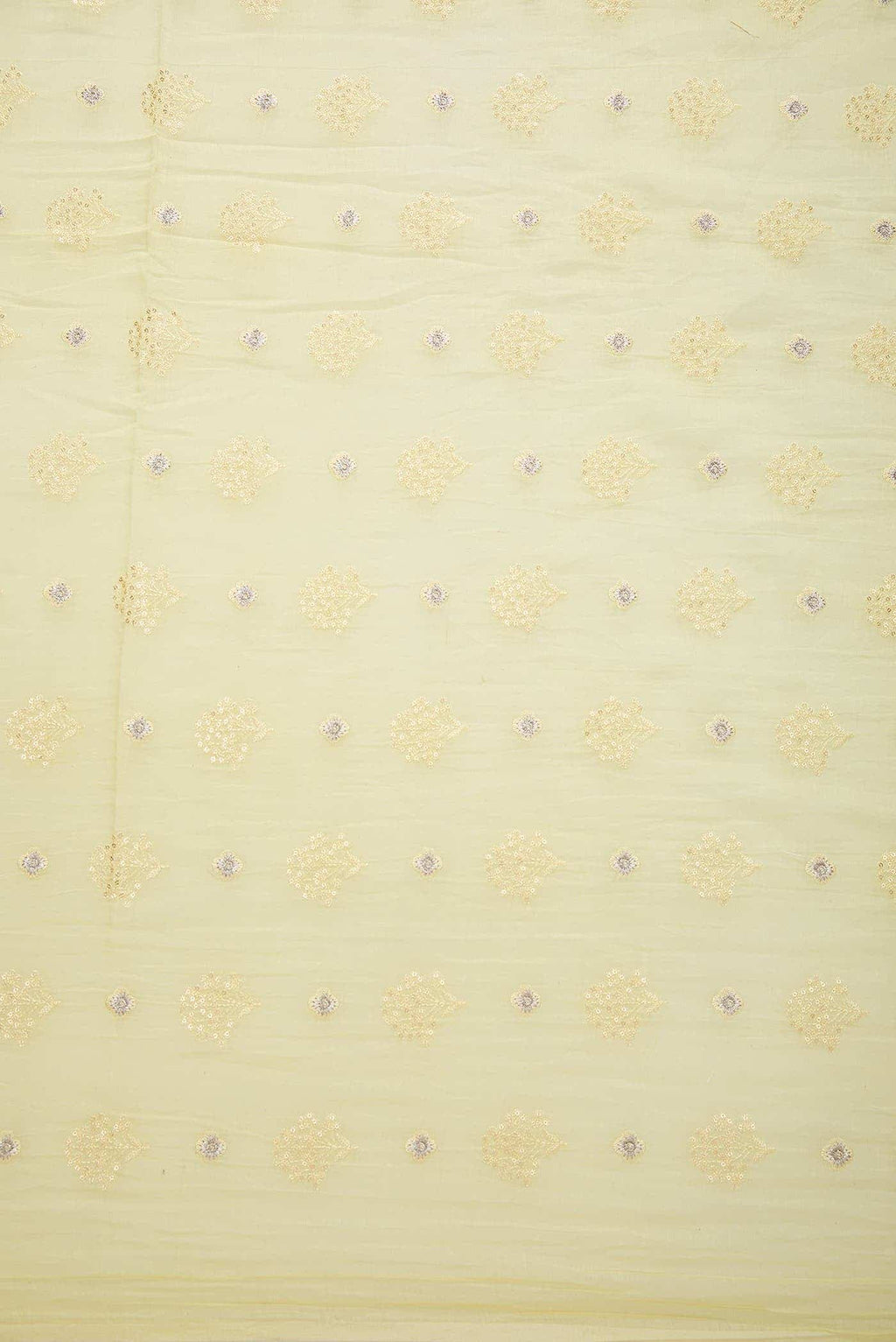 Pista Green Chanderi Silk Dress Material