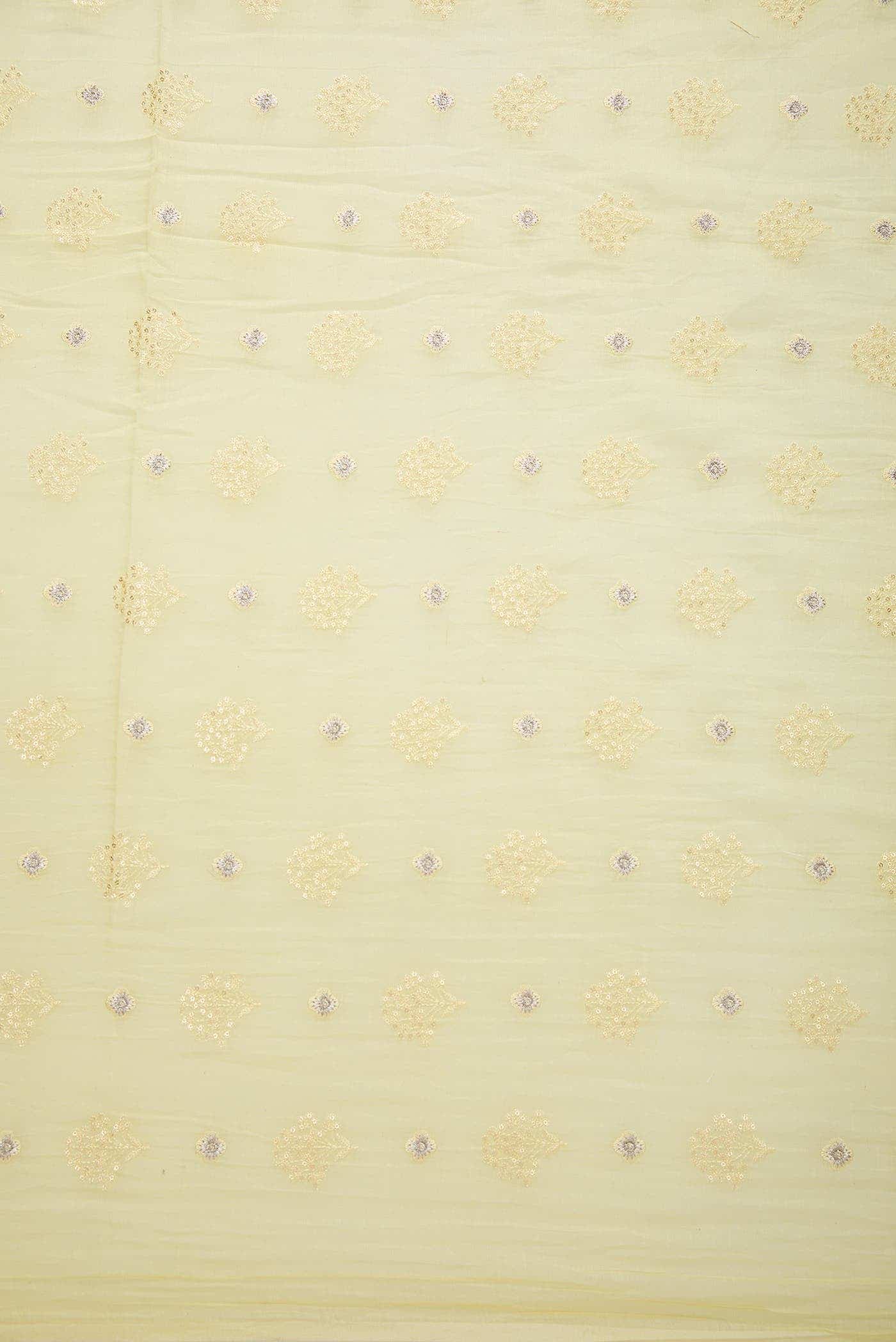 Pista Green Chanderi Silk Dress Material
