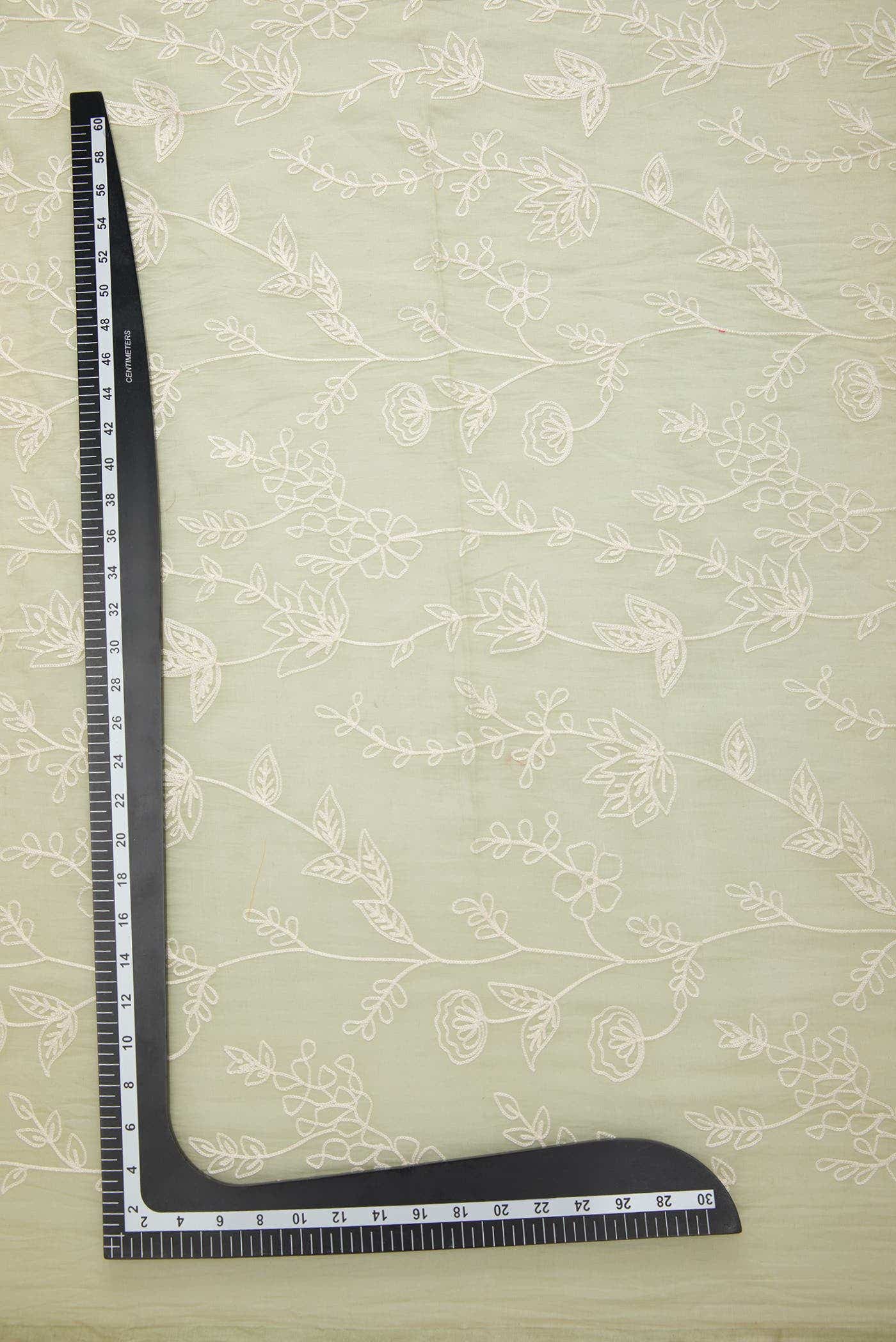 Green Chanderi Silk Dress Material