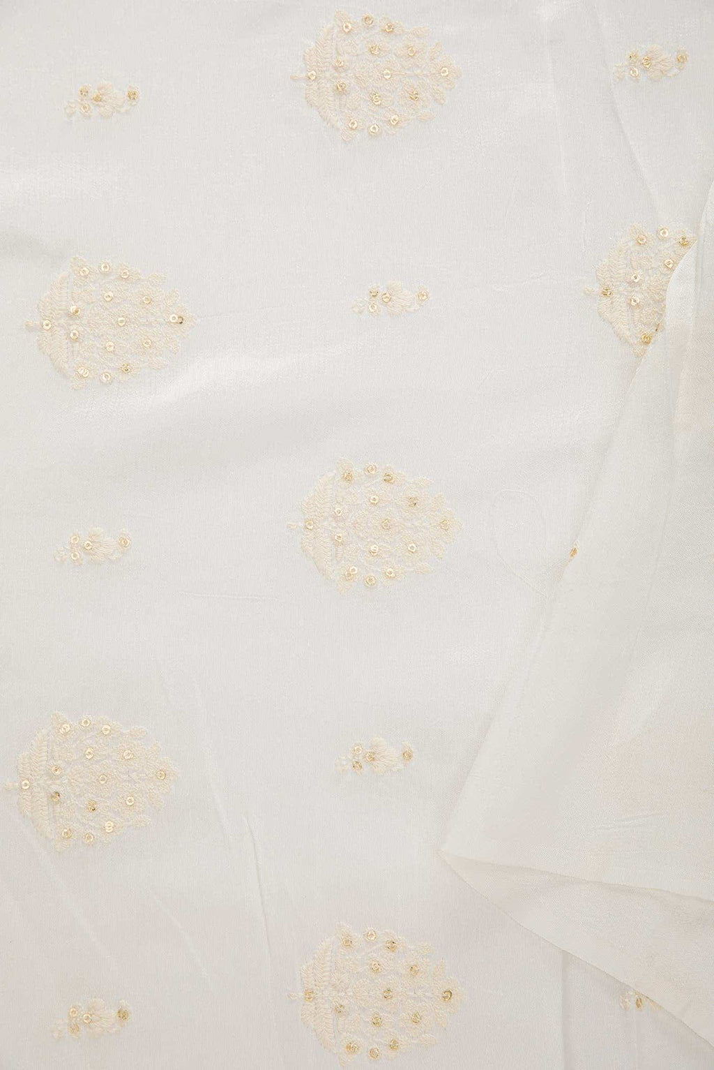 Off White Raw Silk Dress Material