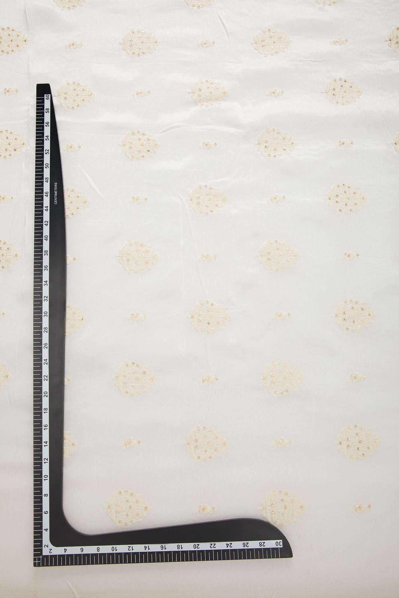 Off White Raw Silk Dress Material