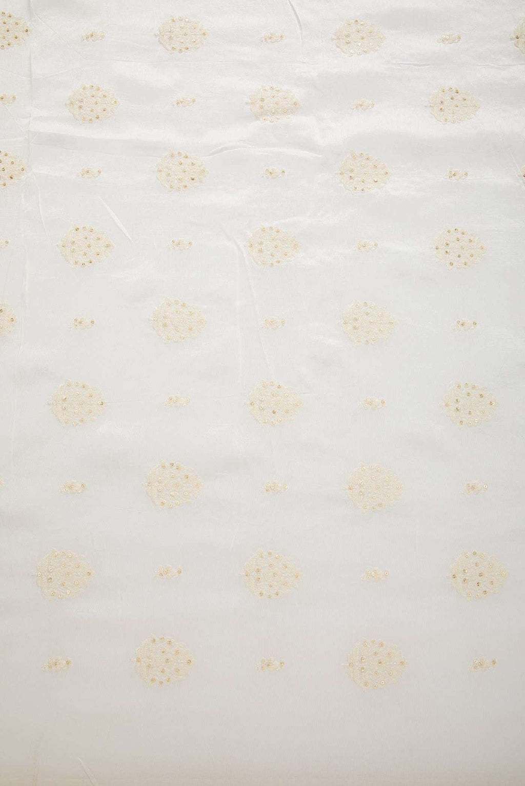 Off White Raw Silk Dress Material