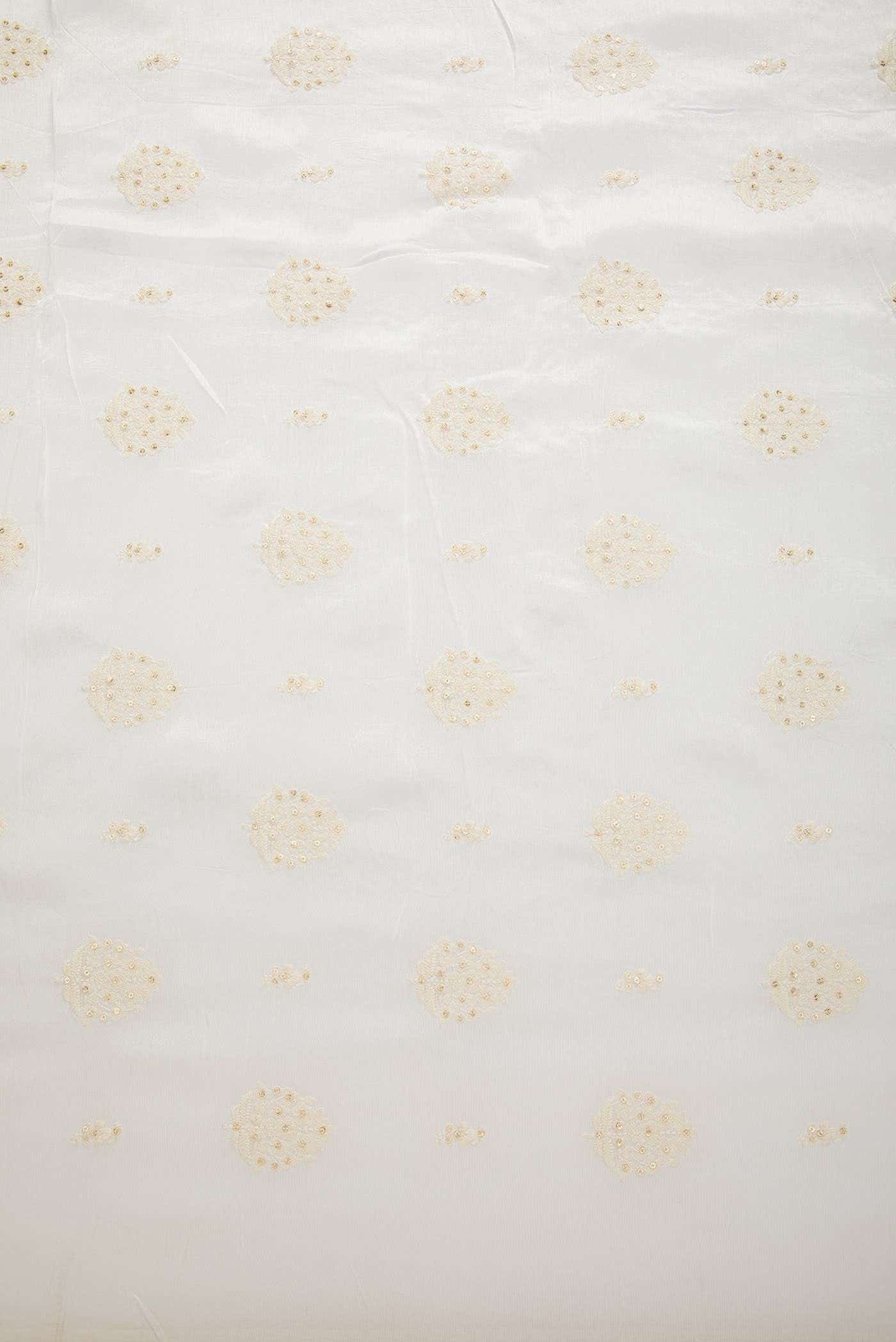 Off White Raw Silk Dress Material