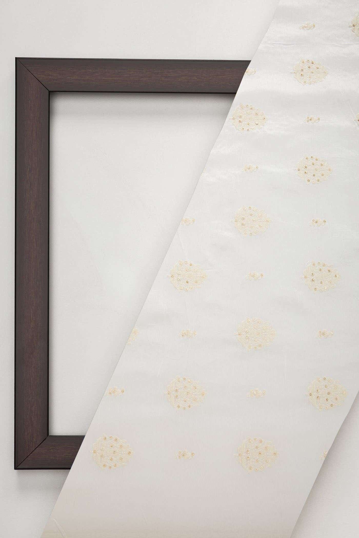 Off White Raw Silk Dress Material