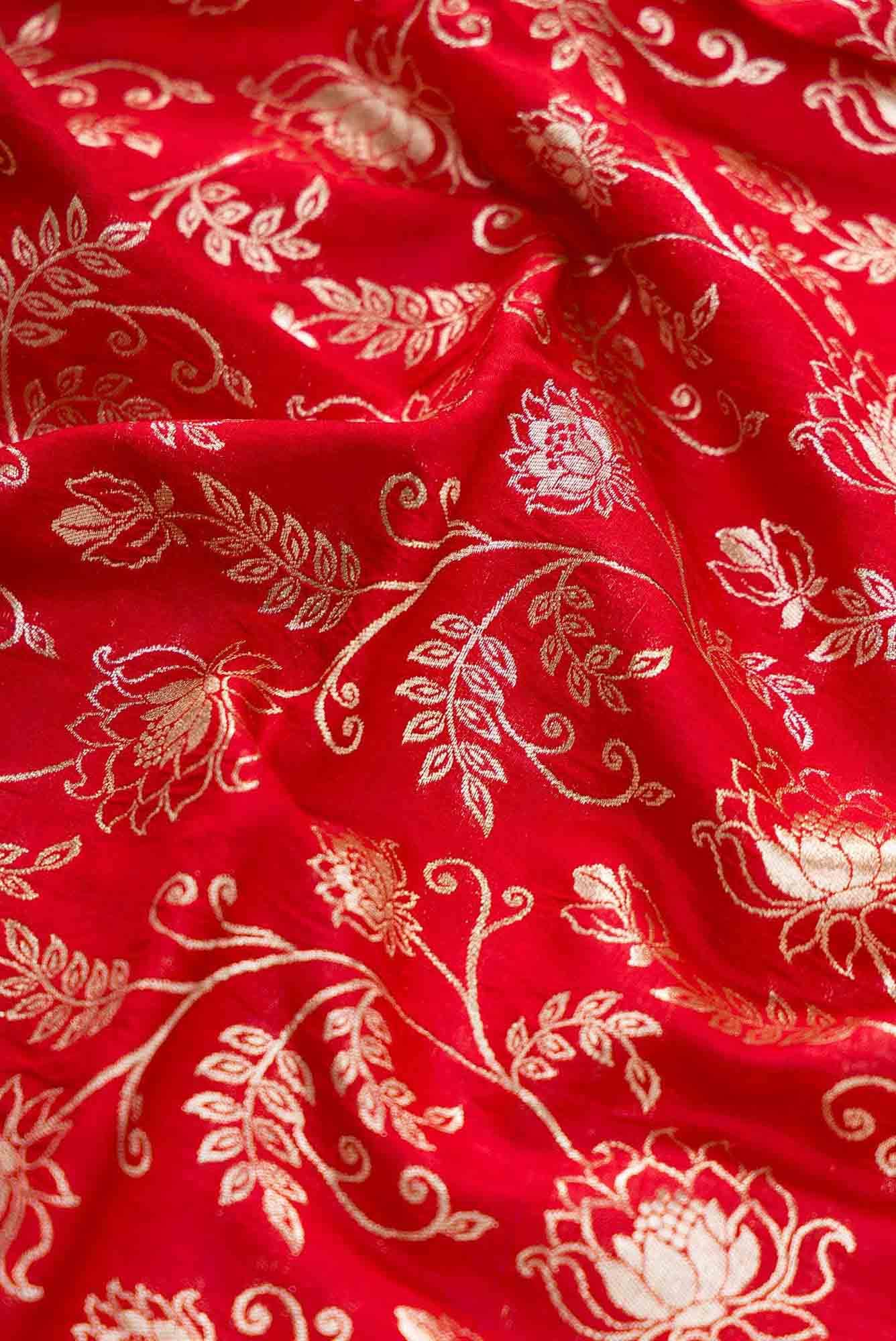 Maroon Banarasi Silk Dress Material