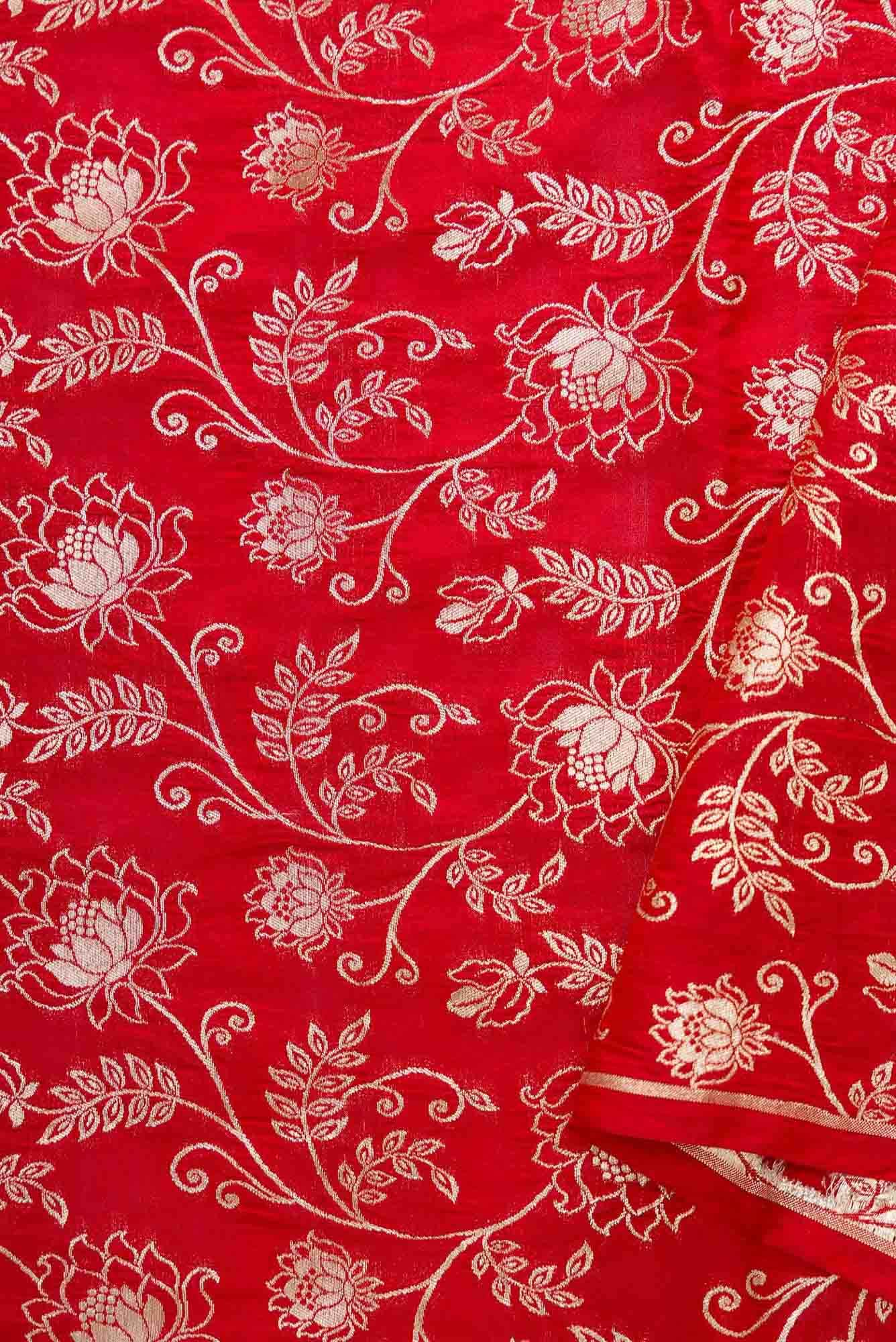 Maroon Banarasi Silk Dress Material