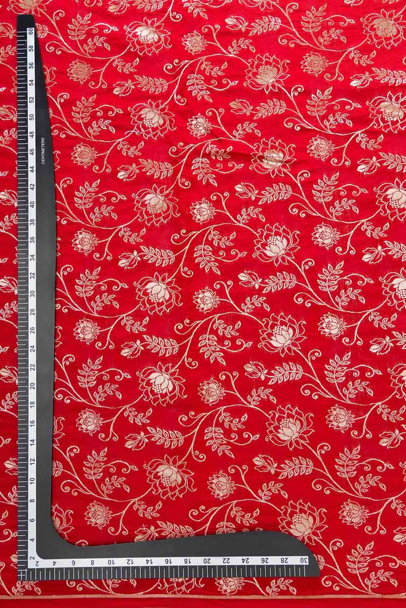 Maroon Banarasi Silk Dress Material