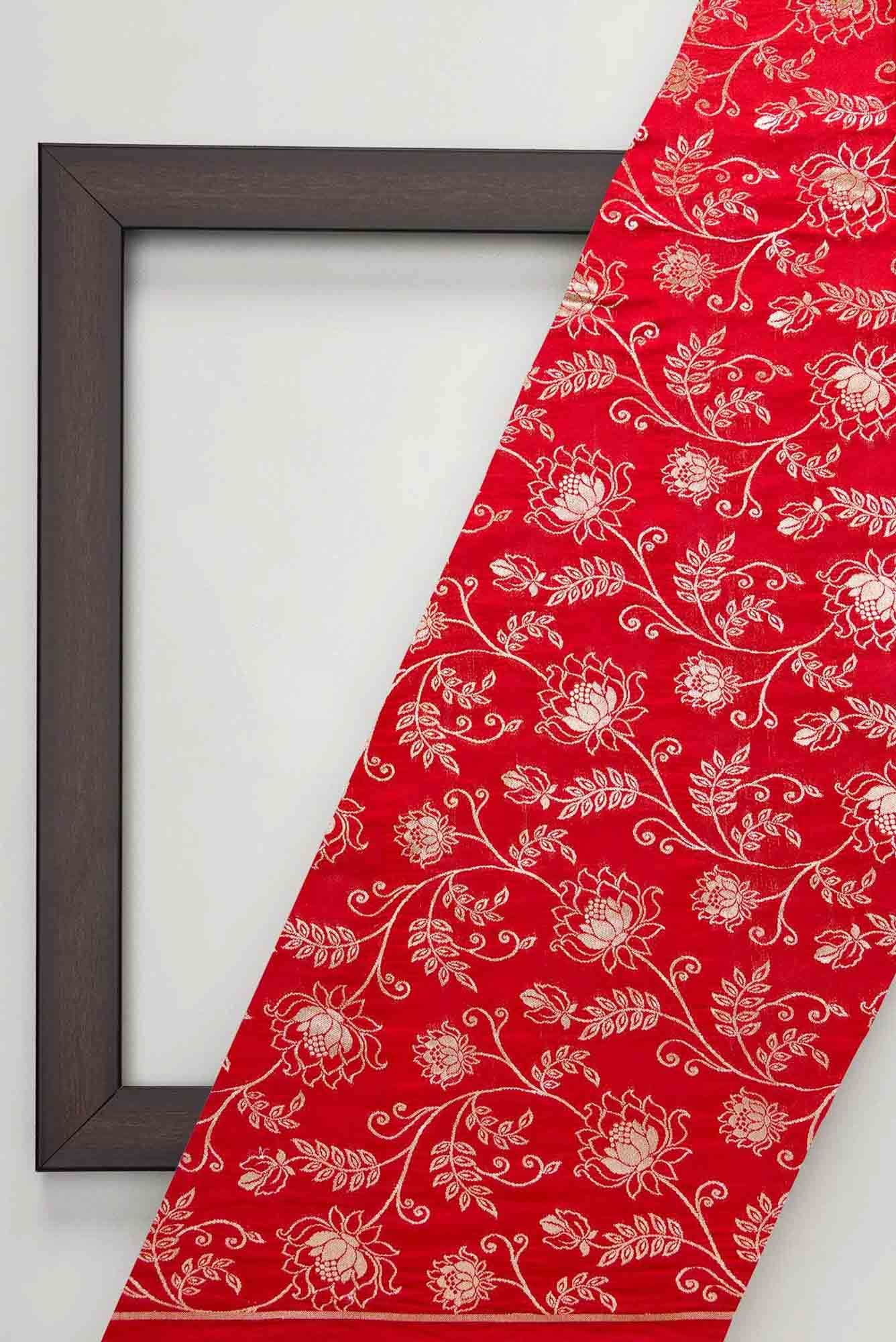 Maroon Banarasi Silk Dress Material