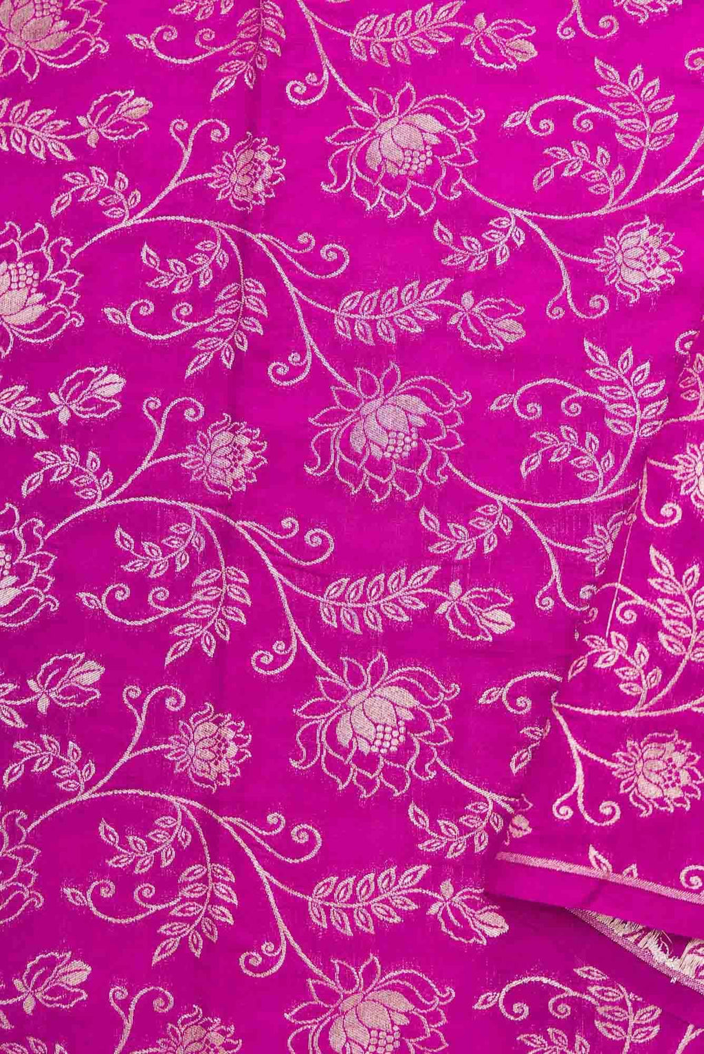 Magenta Banarasi Silk Dress Material