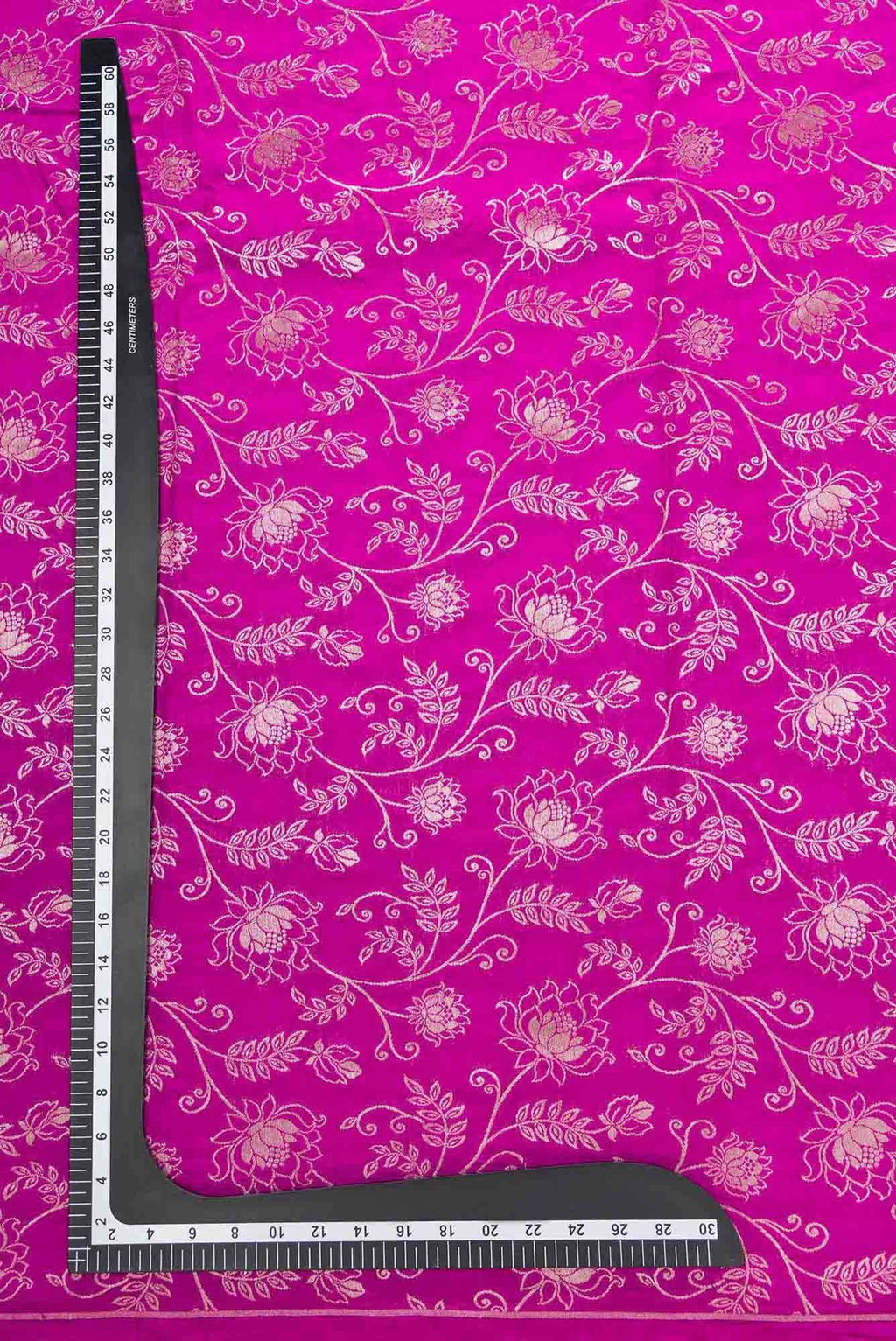 Magenta Banarasi Silk Dress Material