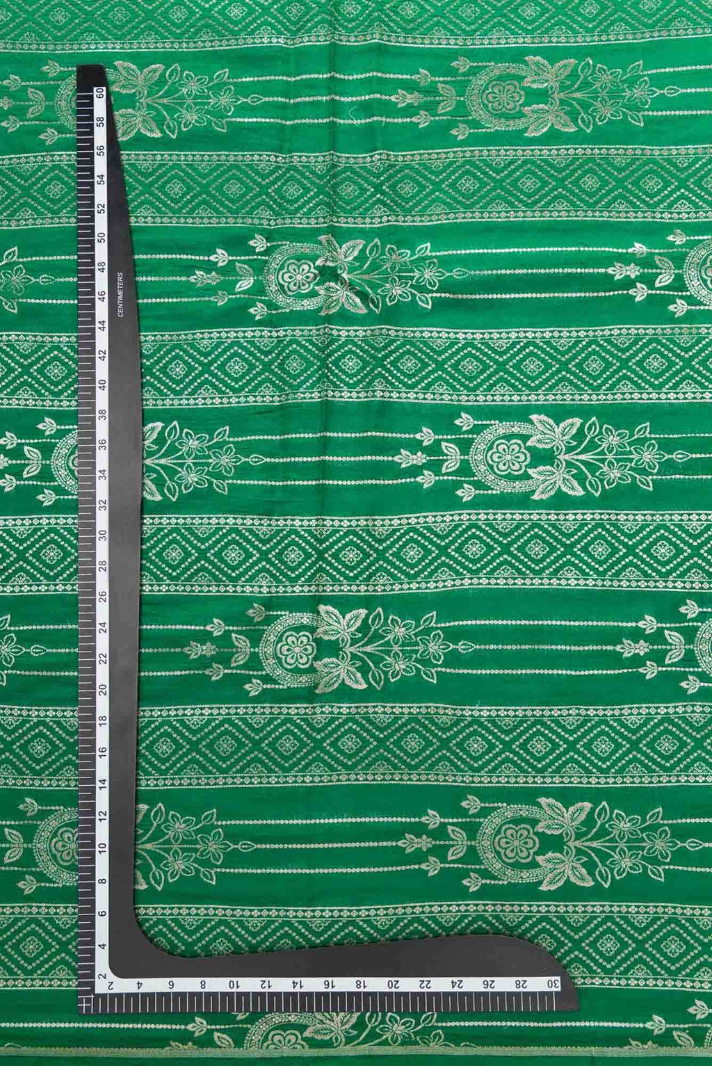 Green Banarasi Silk Dress Material
