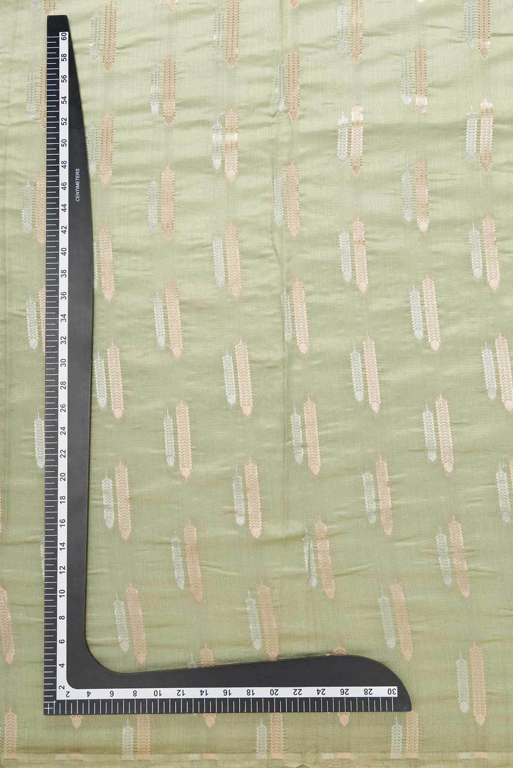 Green Banarasi Silk Dress Material