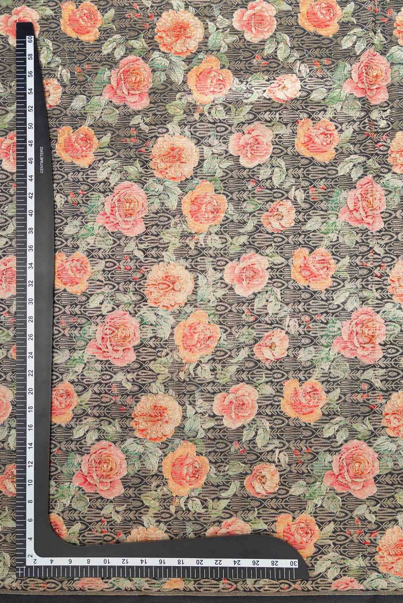 Grey Banarasi Silk Dress Material