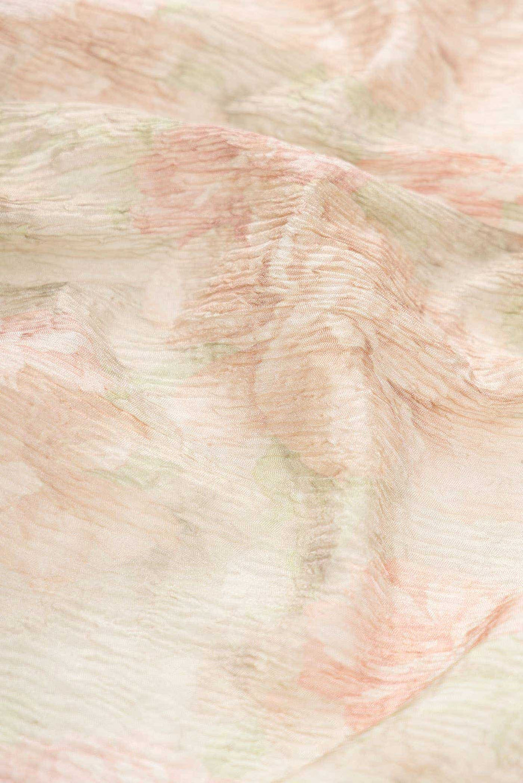 Beige Kanchipuram Tissue Silk Dress Material