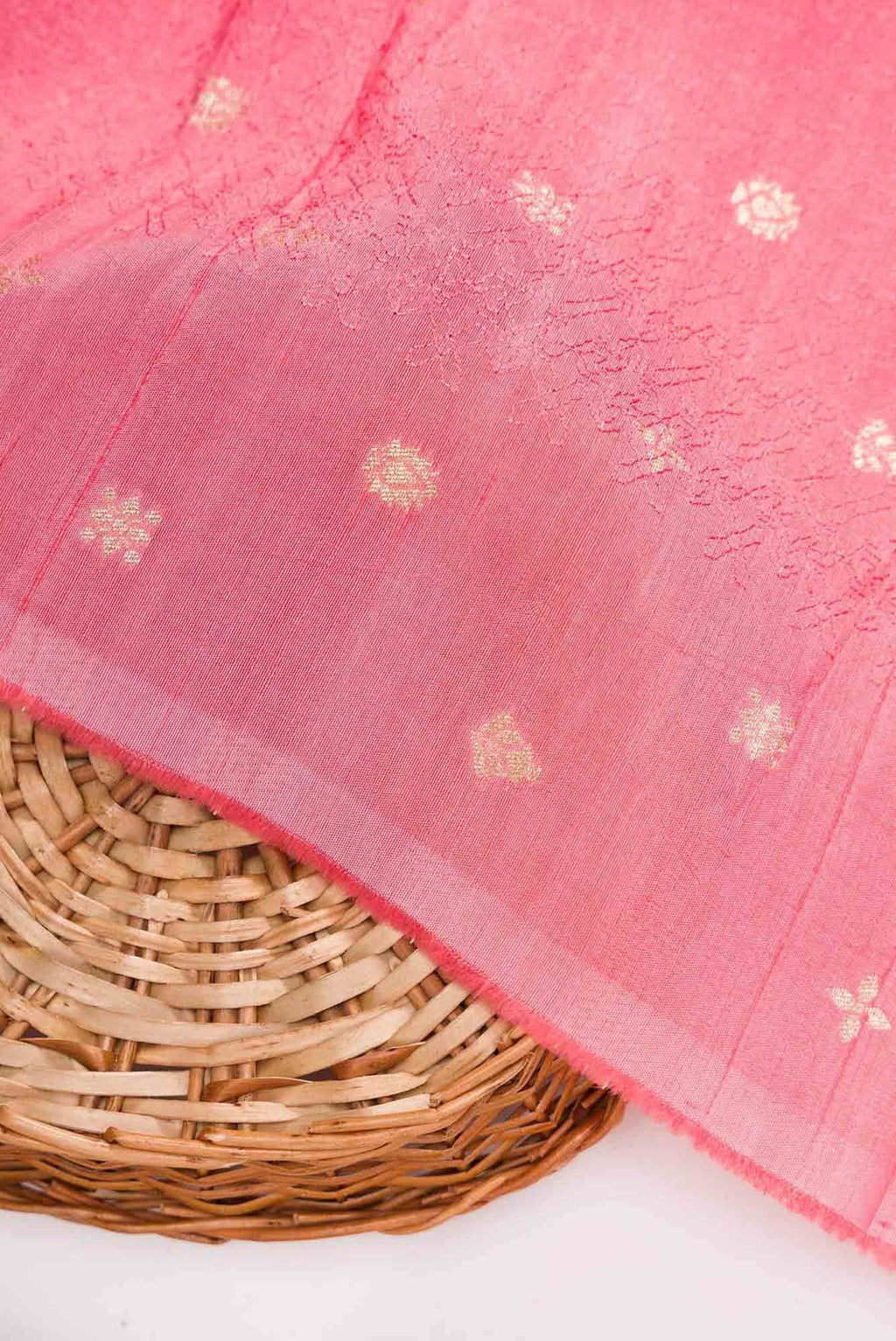Pink Raw Silk Dress Material