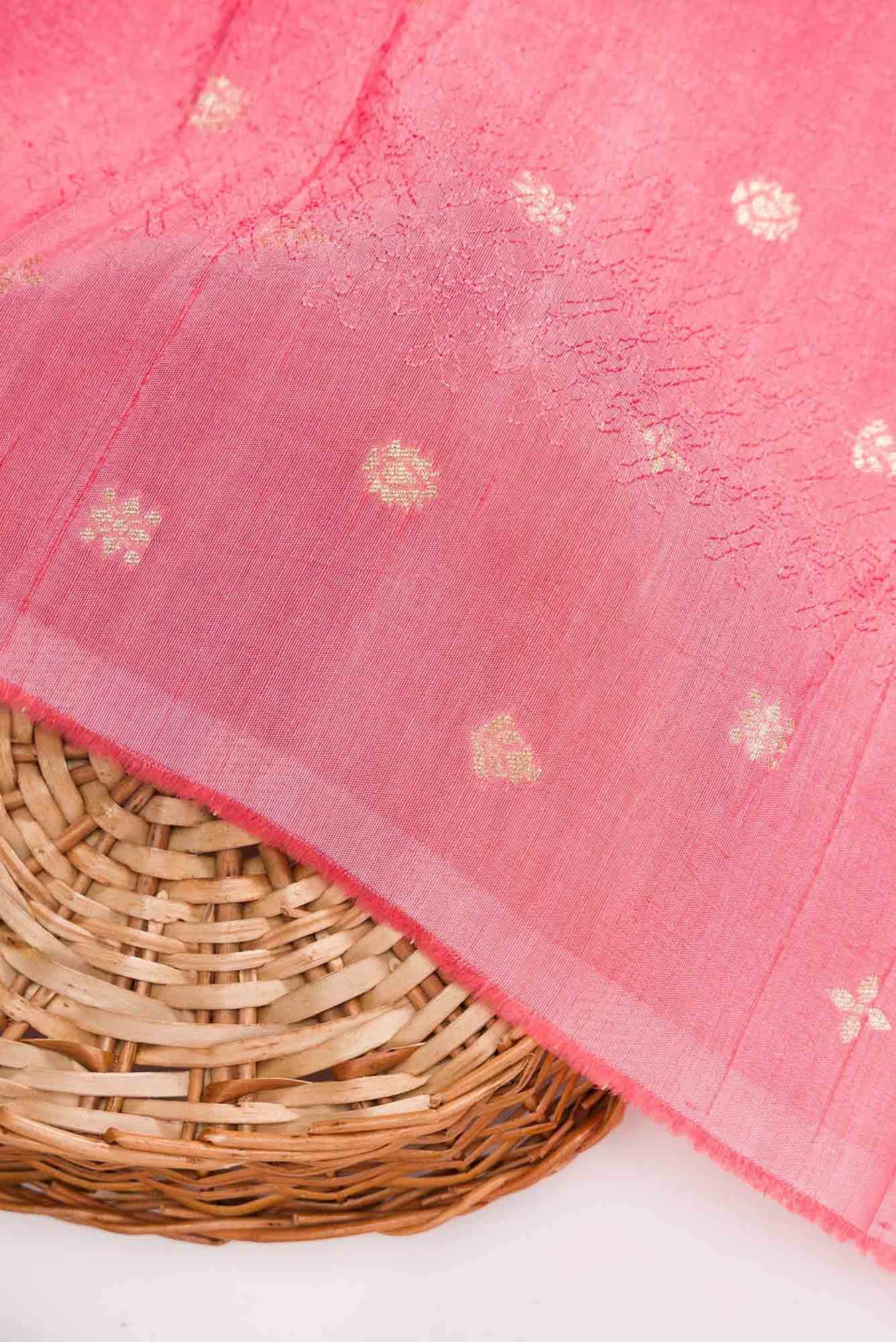 Pink Raw Silk Dress Material